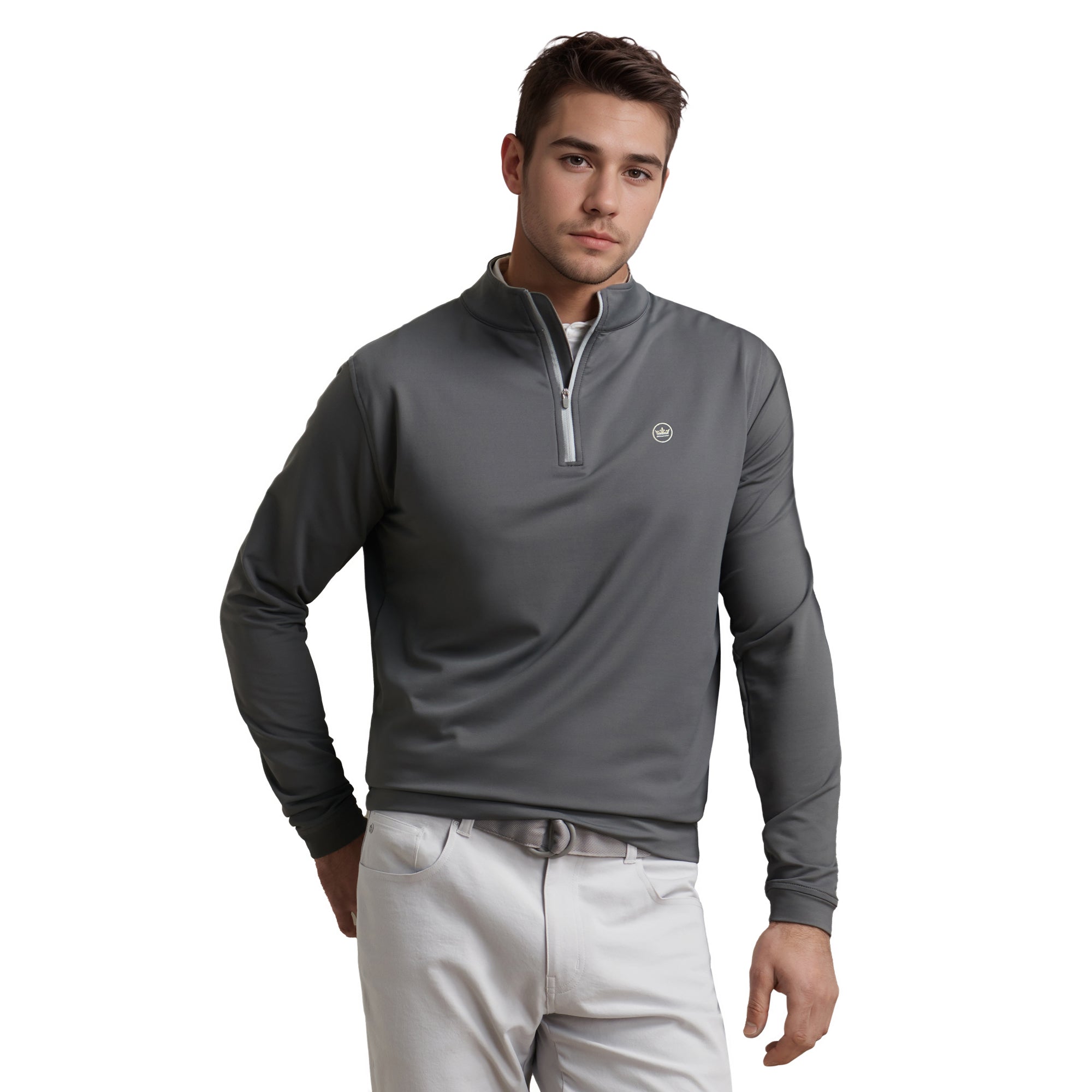 Peter Millar Perth Performance 1/4 Zip - Iron - ME0EK40-Iron-LC