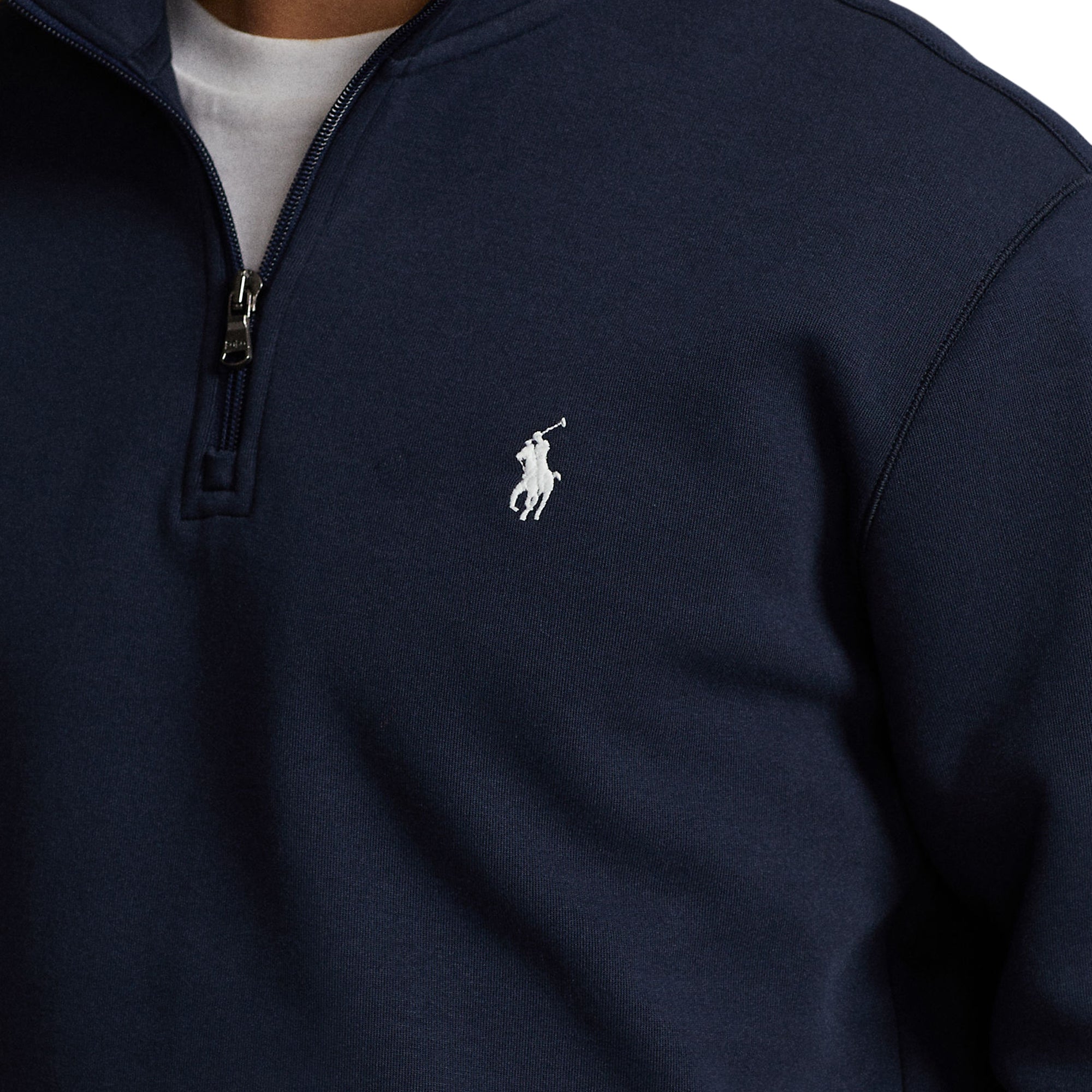 Polo Golf Ralph Lauren Double Knit 1/4 Zip Pullover Aviator Navy