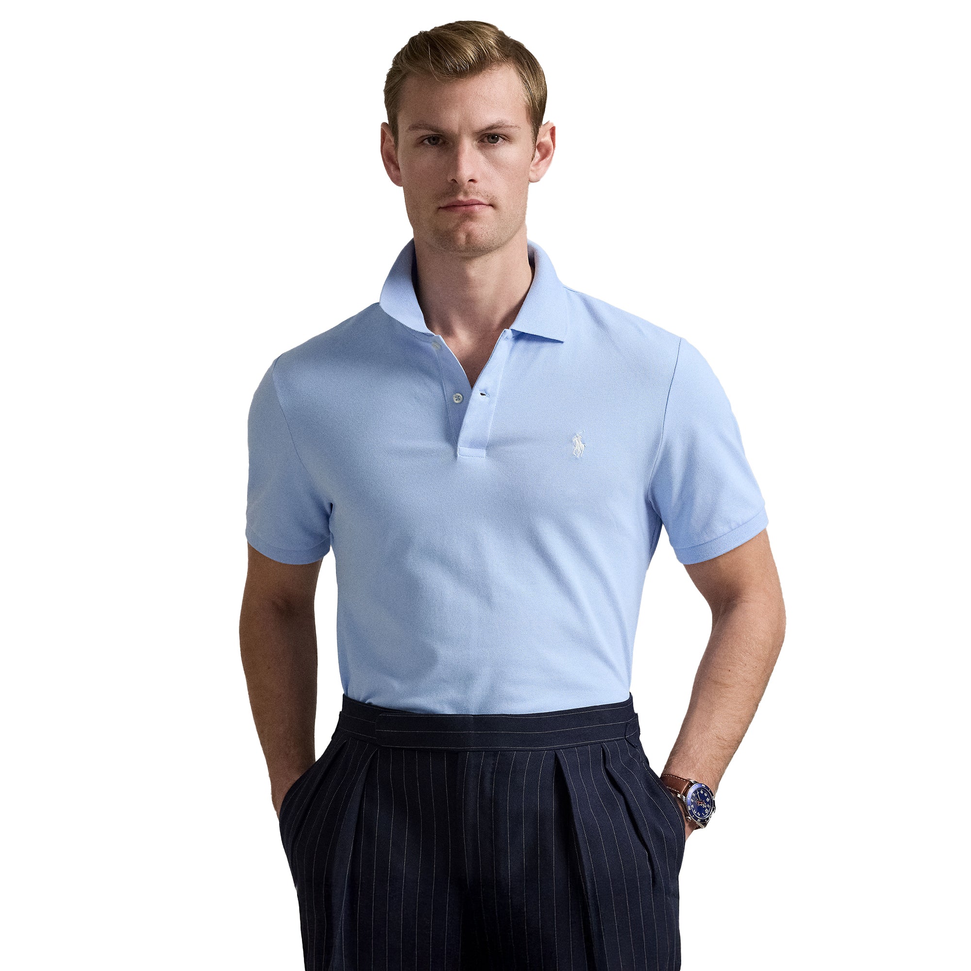 Polo Golf Ralph Lauren Performance Mesh Shirt - Office Blue 001