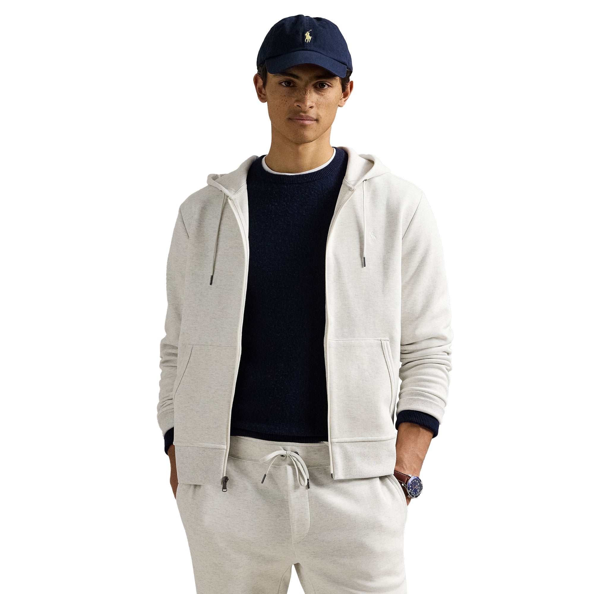 Polo Ralph Lauren Double Knit Full Zip Golf Hoodie - Soho Heather