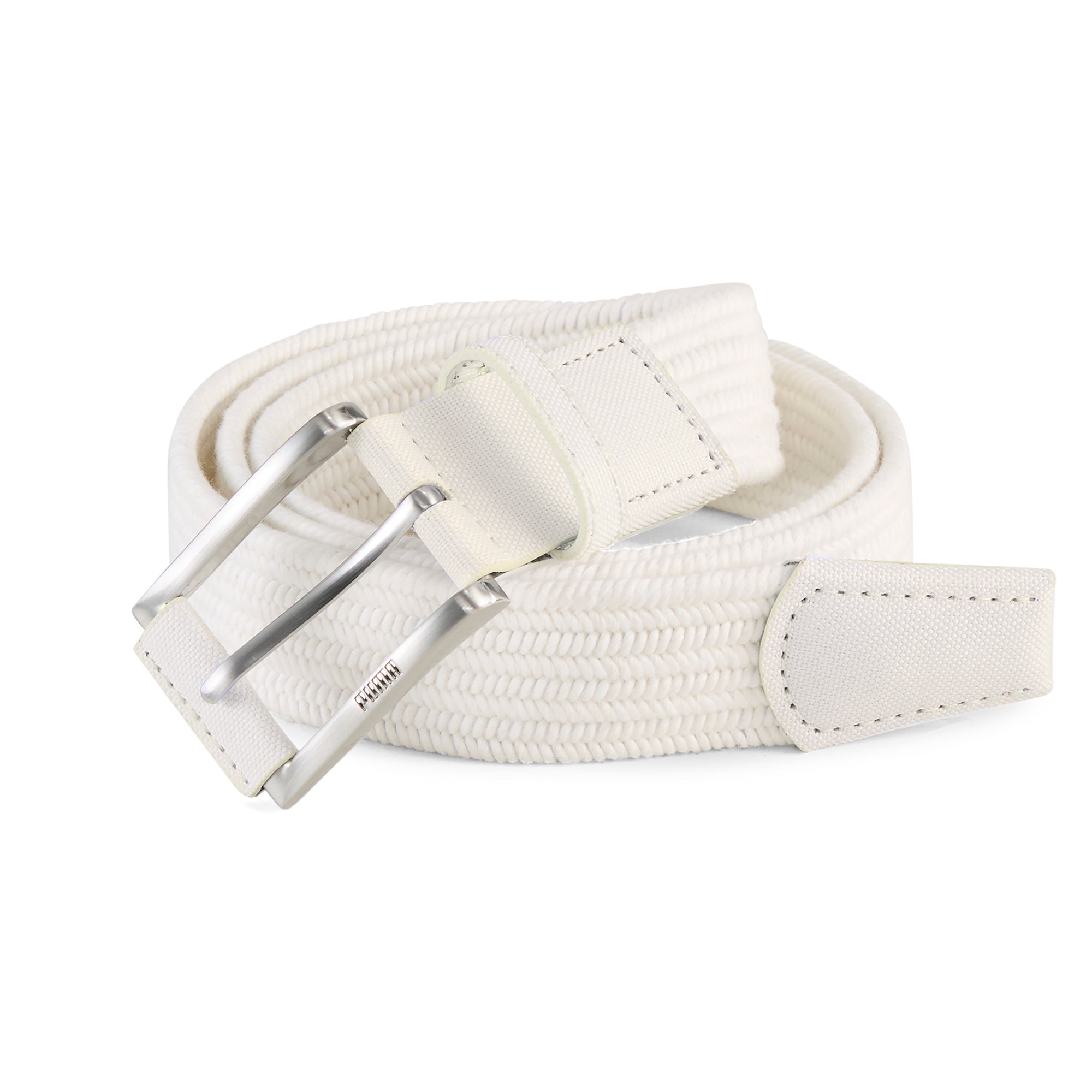 Puma Golf Braided Weave Belt - White Glow 05- 054957-05 - Function18