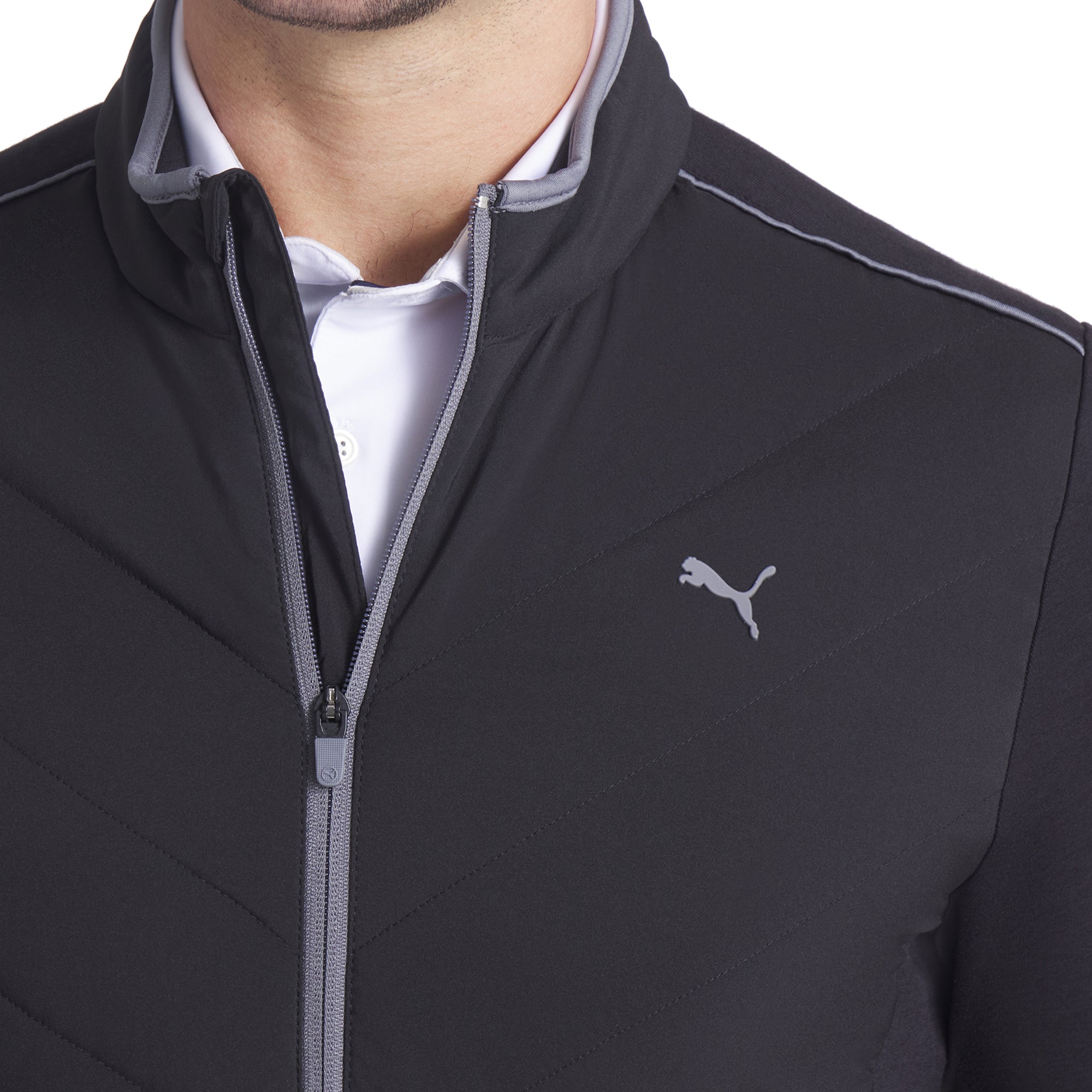 Puma Golf Cloudspun Fleece Hybrid Jacket - Puma Black 01 - 632286