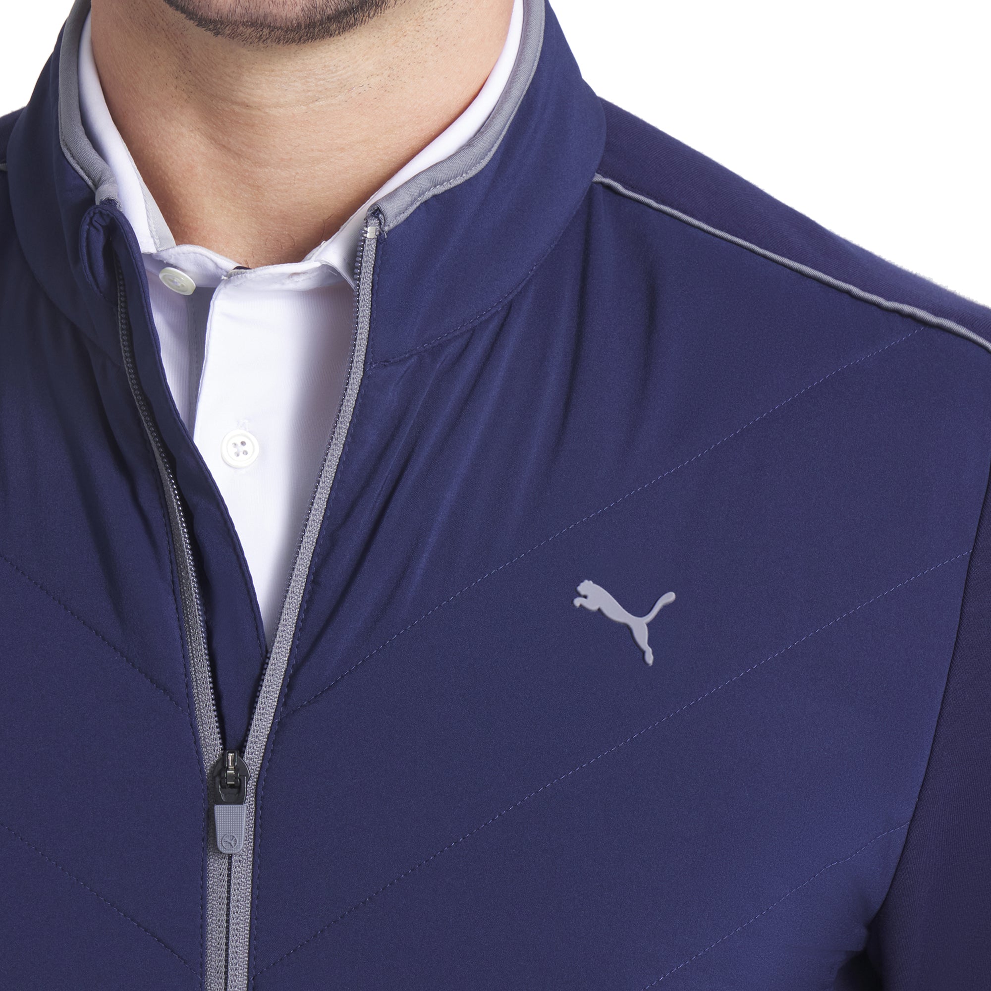 Puma Golf Cloudspun Fleece Hybrid Jacket - Deep Navy 02 - 632286