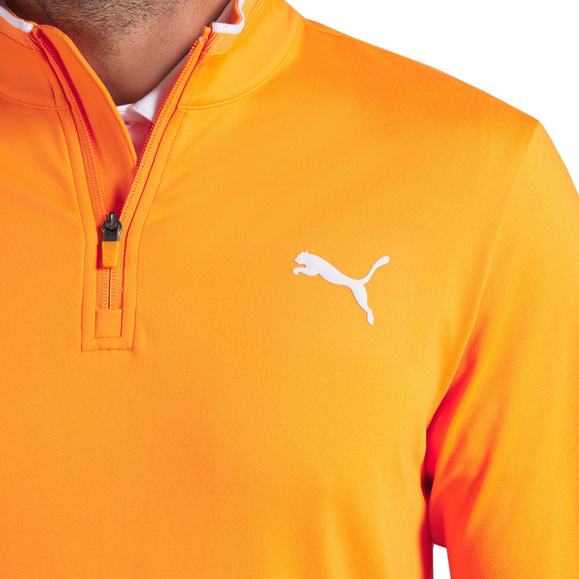 Puma Golf Cloudspun Tech Tour 1/4 Zip - Rickie Orange 07 - 636478