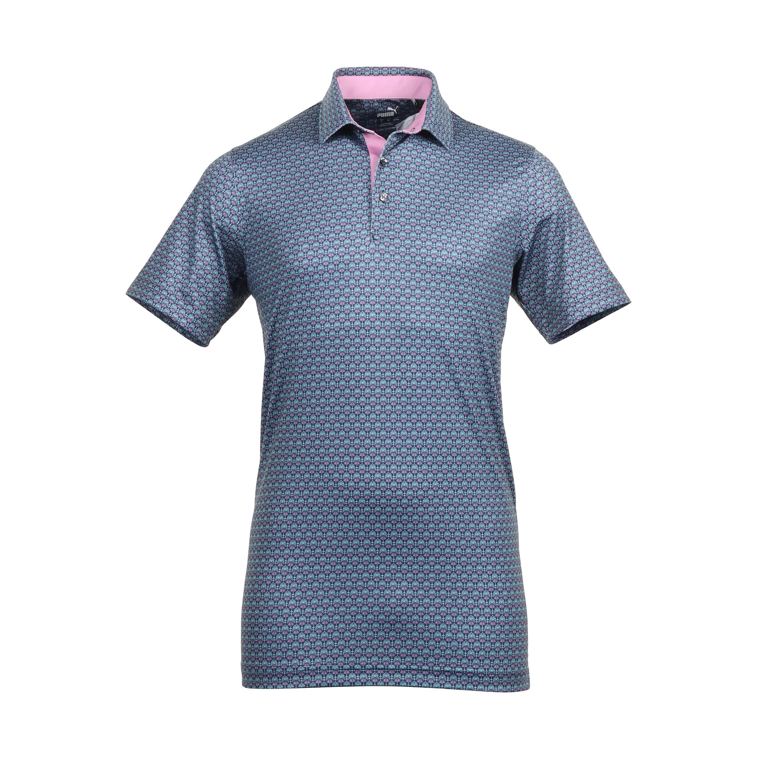 Short Sleeve Puma Palms Golf Shirt Puma Golf Palm Deco Polo Shirt