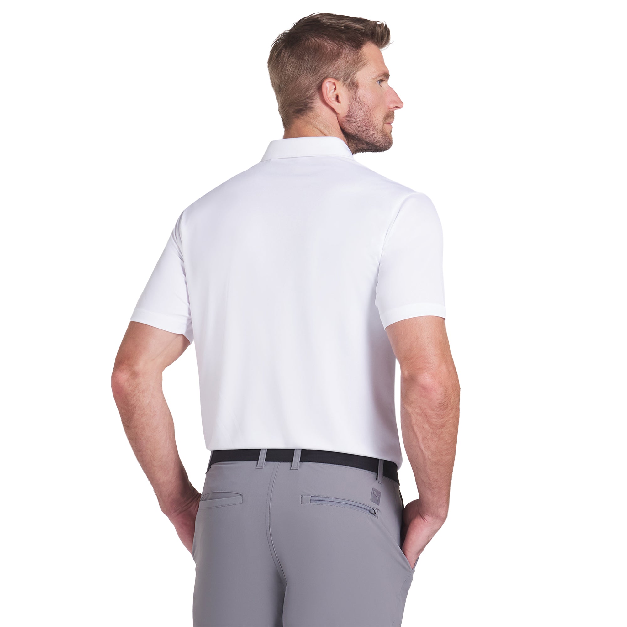 Puma Regular Fit Short Sleeve White Mens Polo Shirt 593047 02 main image 0