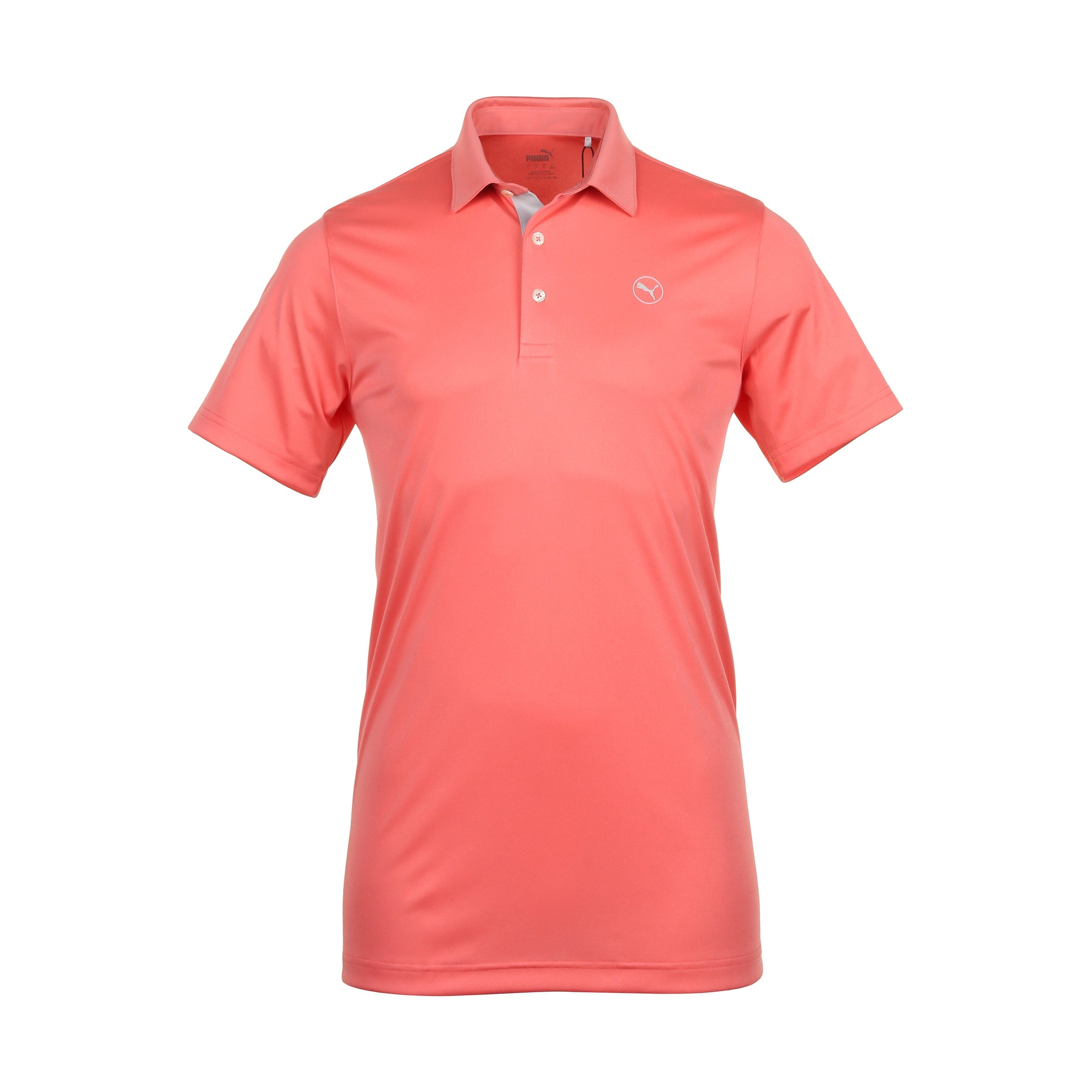 Puma Golf Pure Solid Polo Shirt 625107 Melon Punch 10 Function18