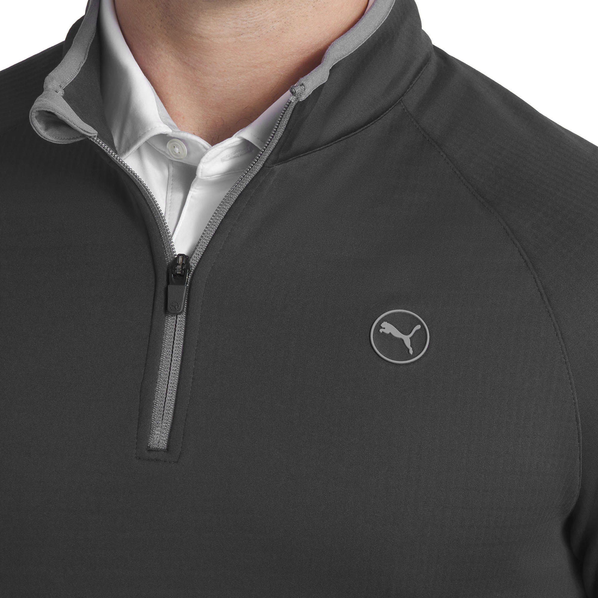 Puma Golf Waffle Fleece 1/4 Zip - Puma Black 01 - 632266 - Function18