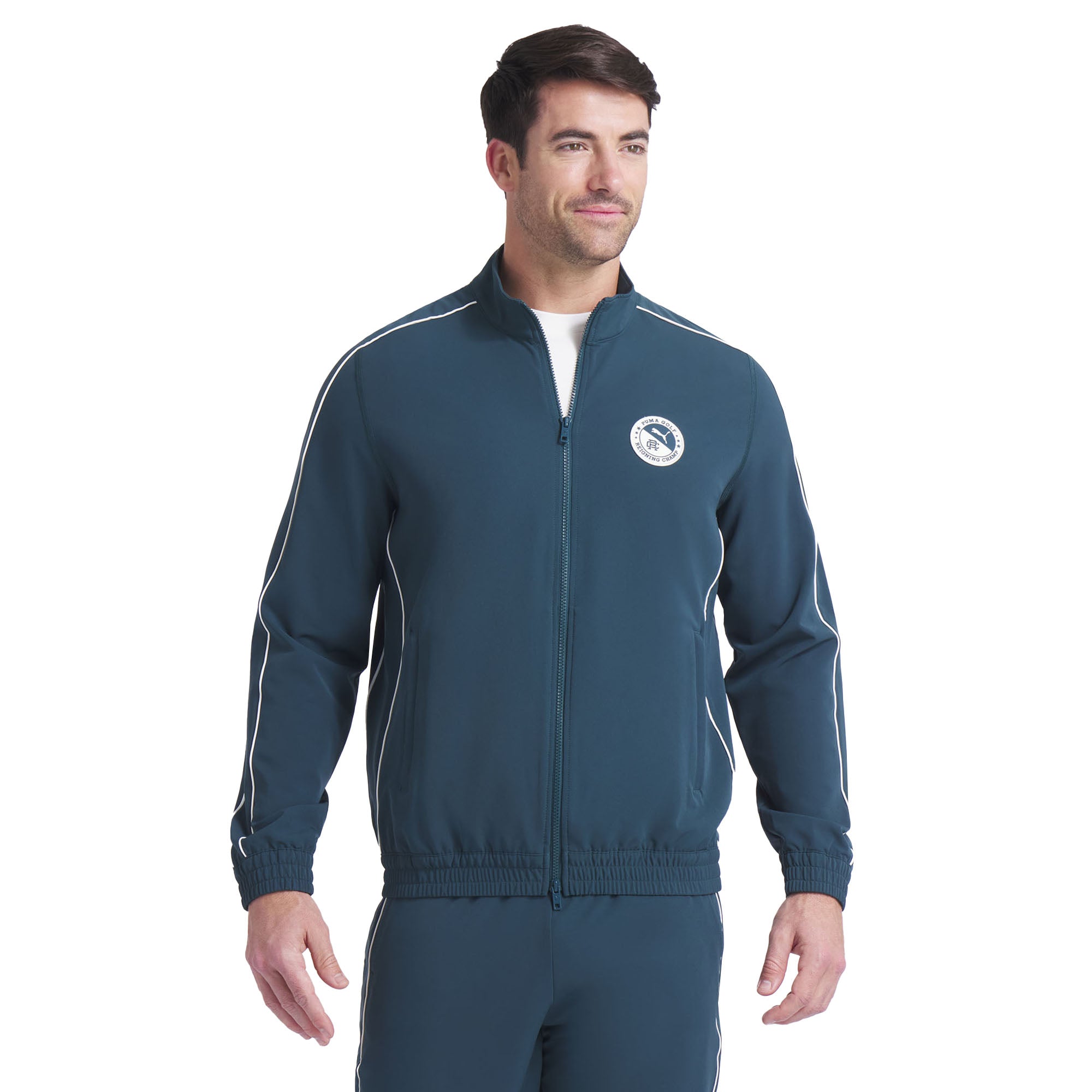 Puma Golf x Reigning Champ T7 Track Jacket - Green Terrain 01