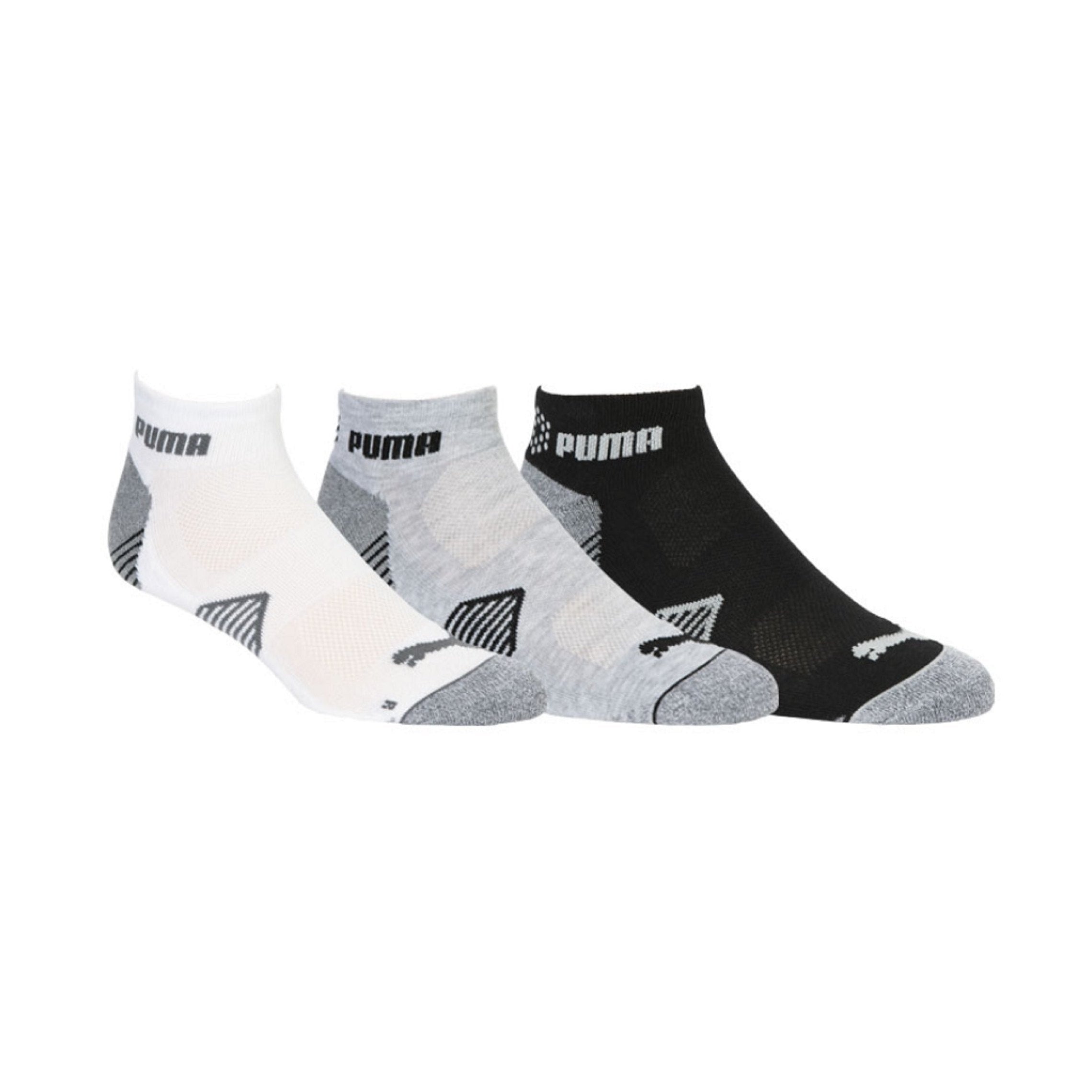 Puma Golf Essential 1 4 Cut Socks 3 Pack 858562 White Grey Black 03 Function18