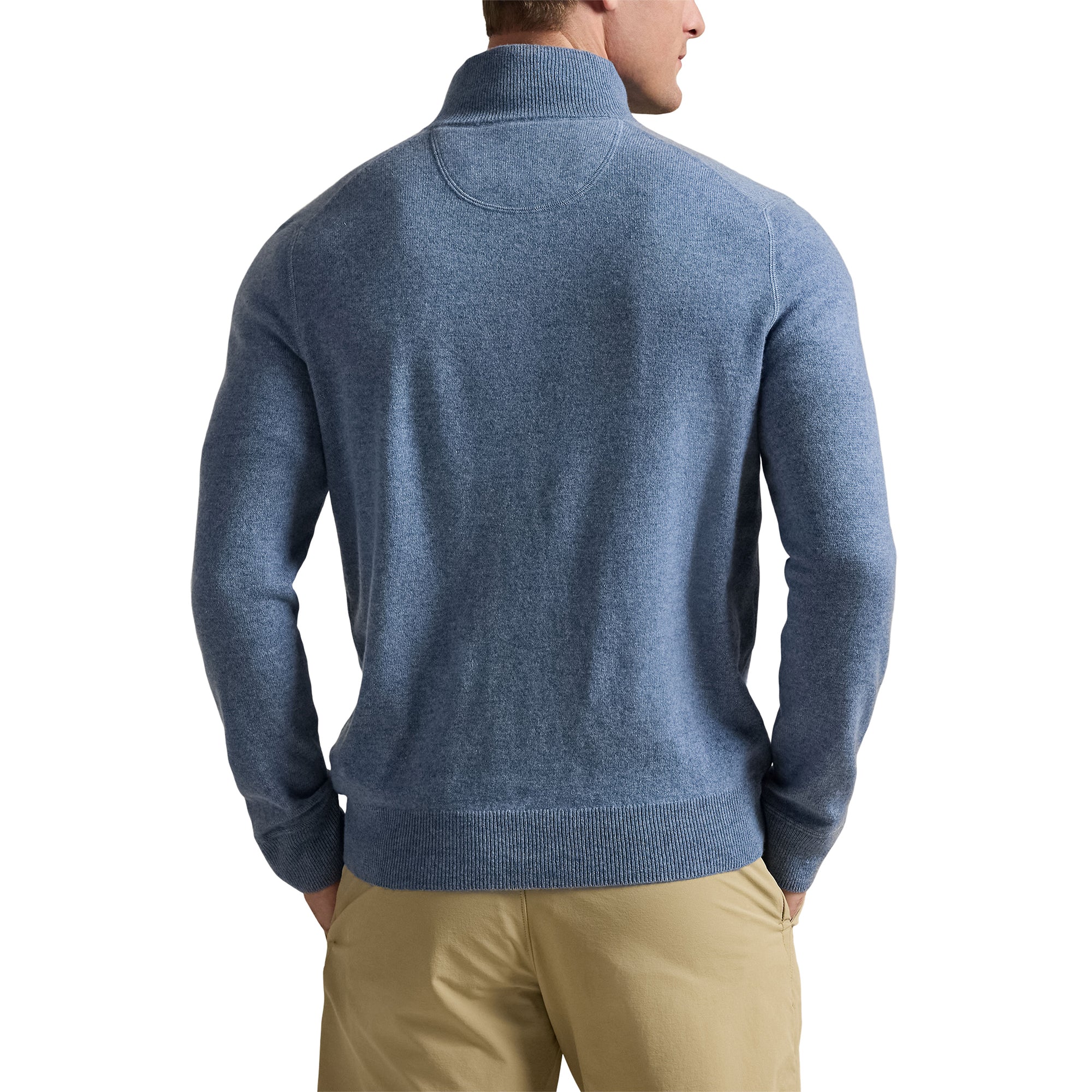 RLX Ralph Lauren Cashmere 1/4 Zip - Mystic Blue Heather 008