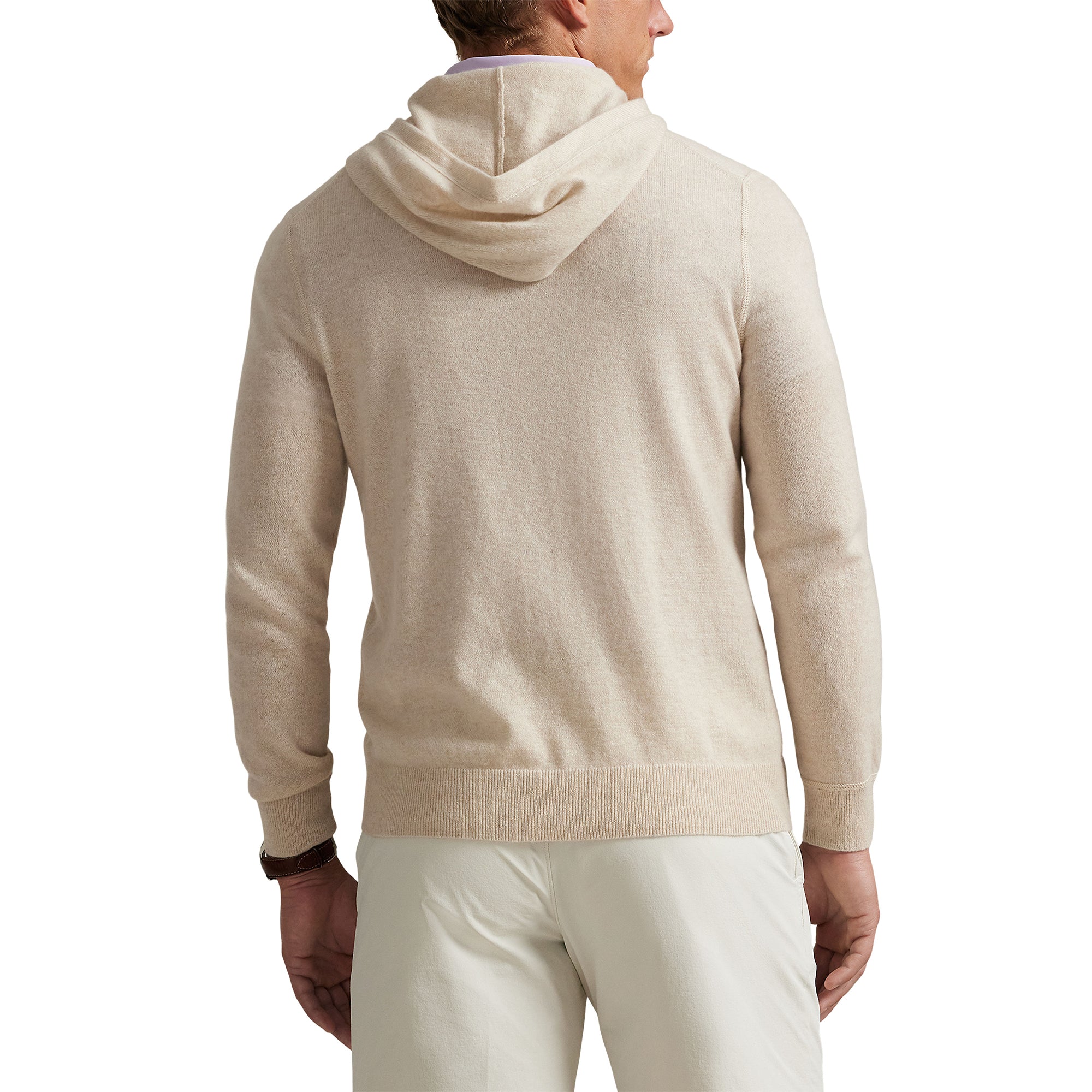 RLX Ralph Lauren Cashmere Hoodie - Ecru Tan Heather 007
