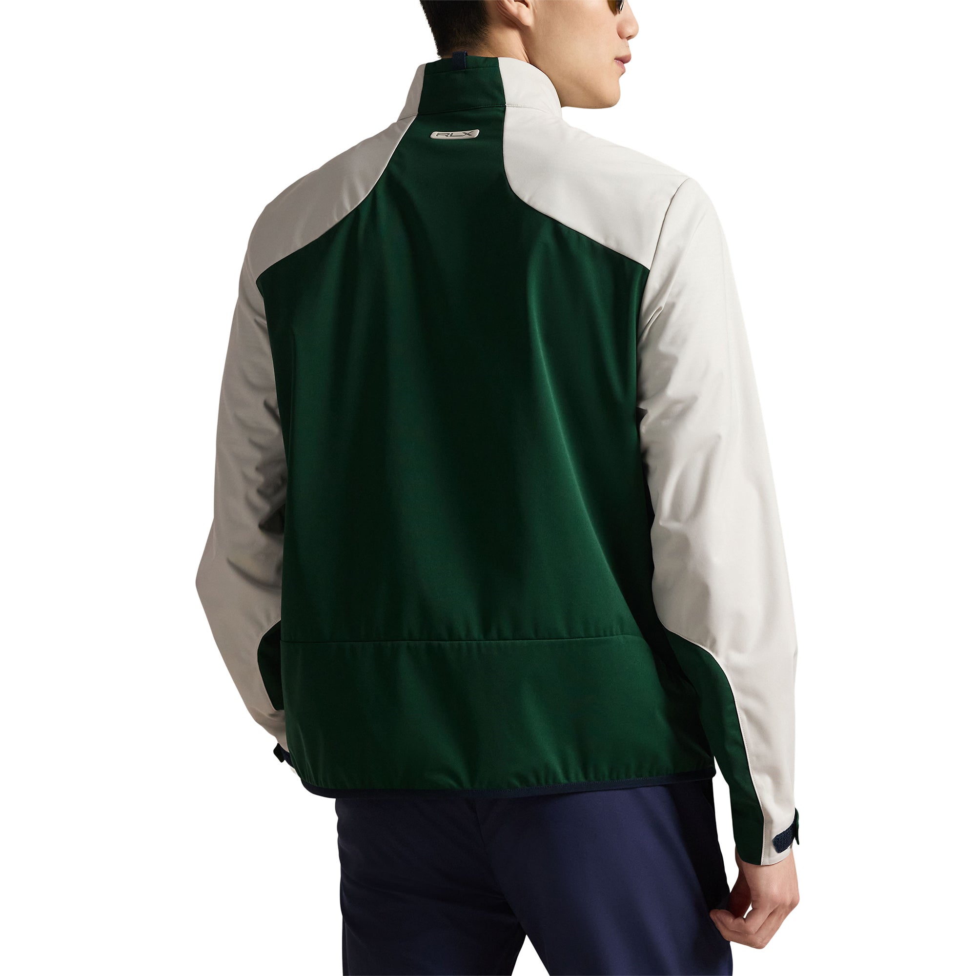 RLX Ralph Lauren Colour Block Packable Golf Jacket - Moss Agate