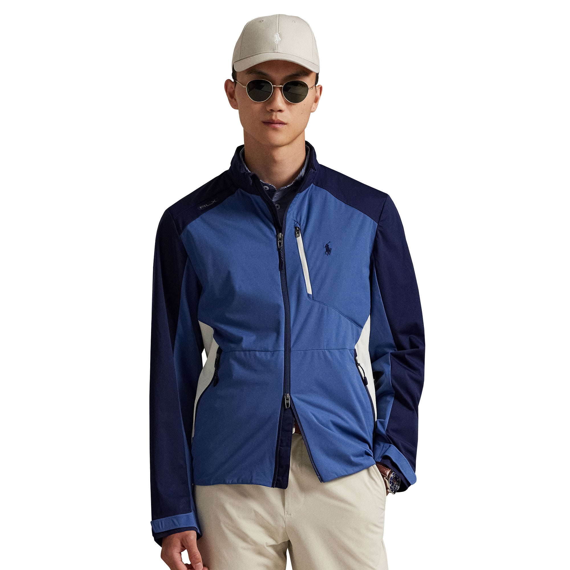 RLX Ralph Lauren Colour Block Packable Jacket - Old Royal Multi