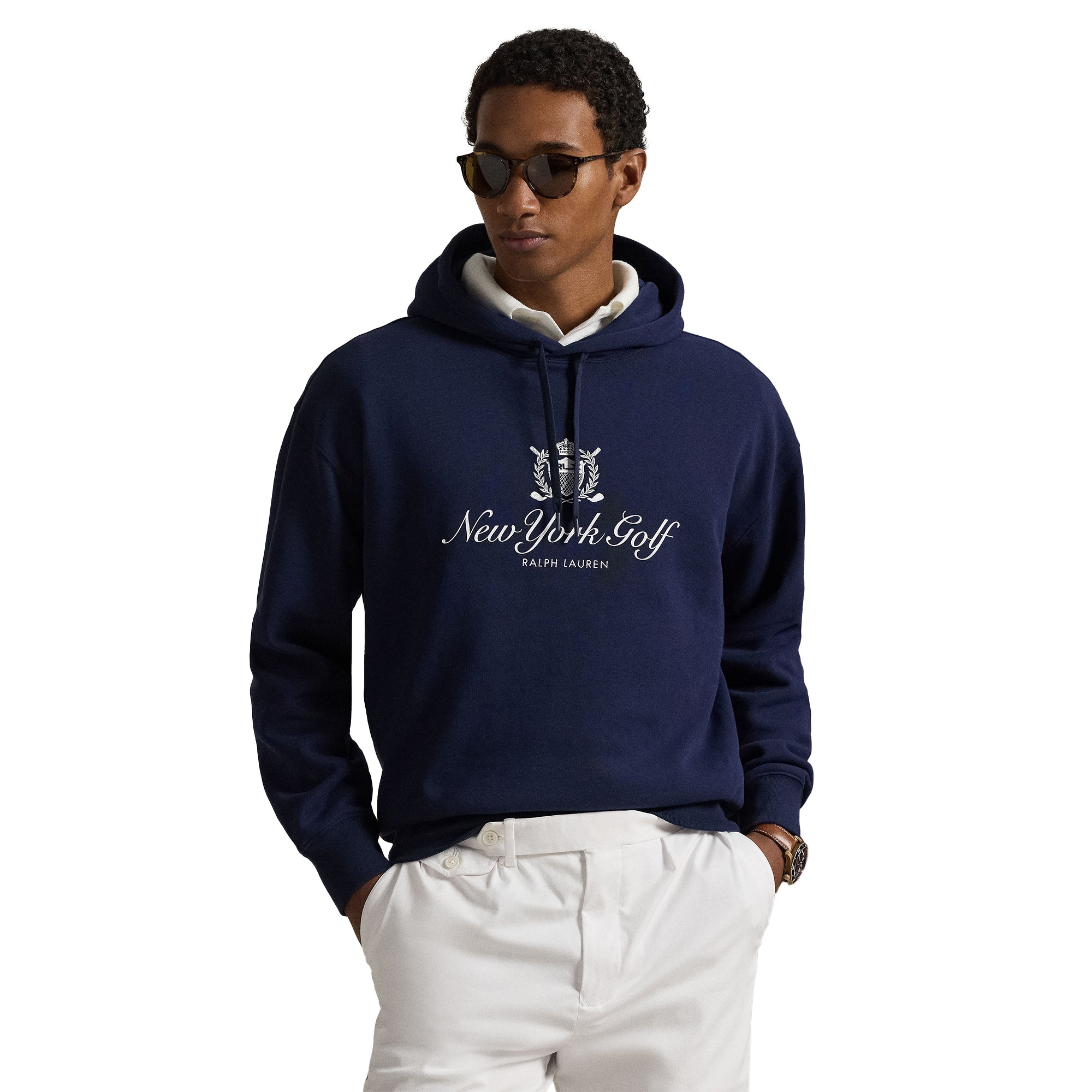 NYek　　　　　　　　　　　　　【美品】RLL RALPH LAUREN RLX Golf Shirt - RL Tour Pro Logo QZ Pique - Refined Navy SS25