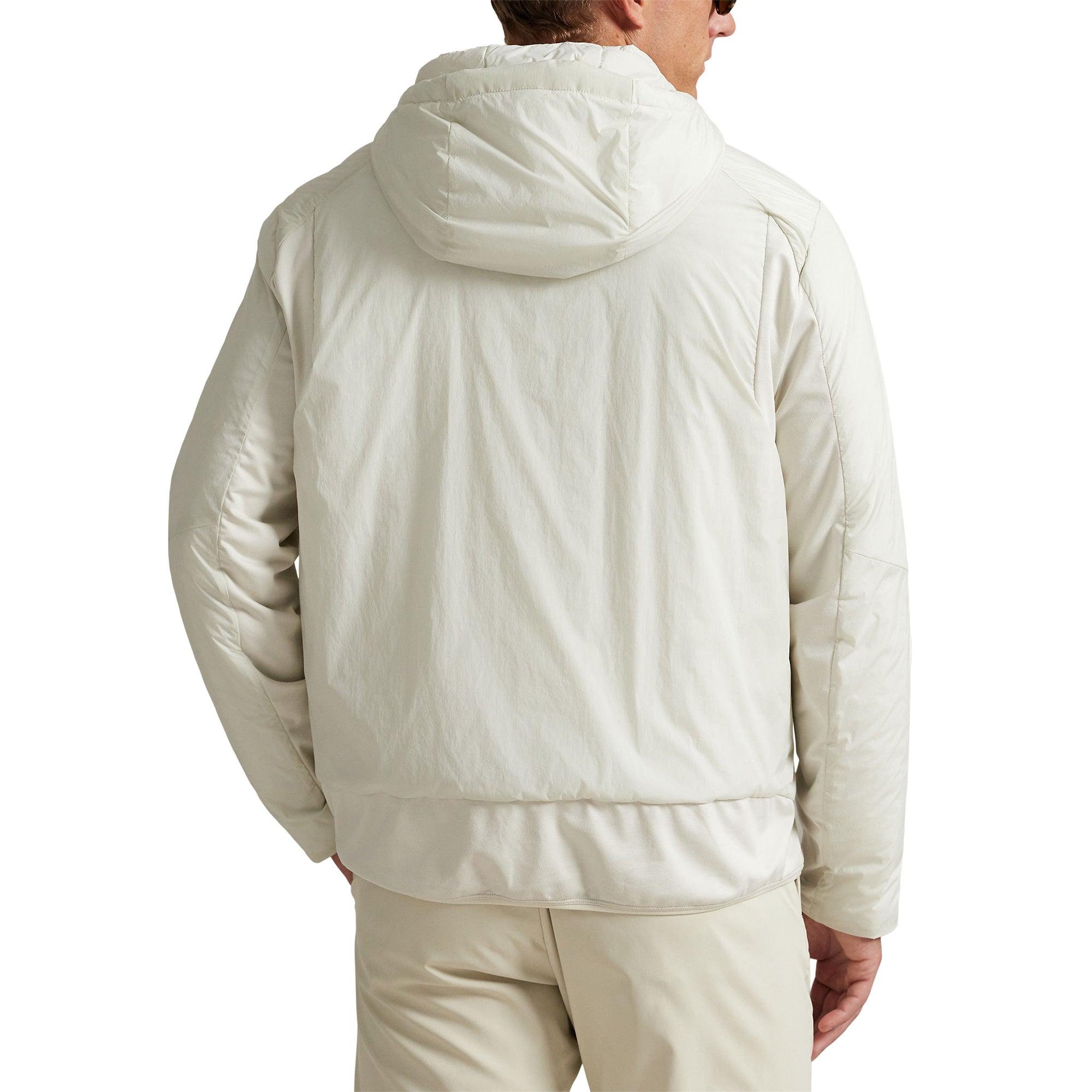 RLX Ralph Lauren Hooded Half Zip Jacket - Stone Pebble 001