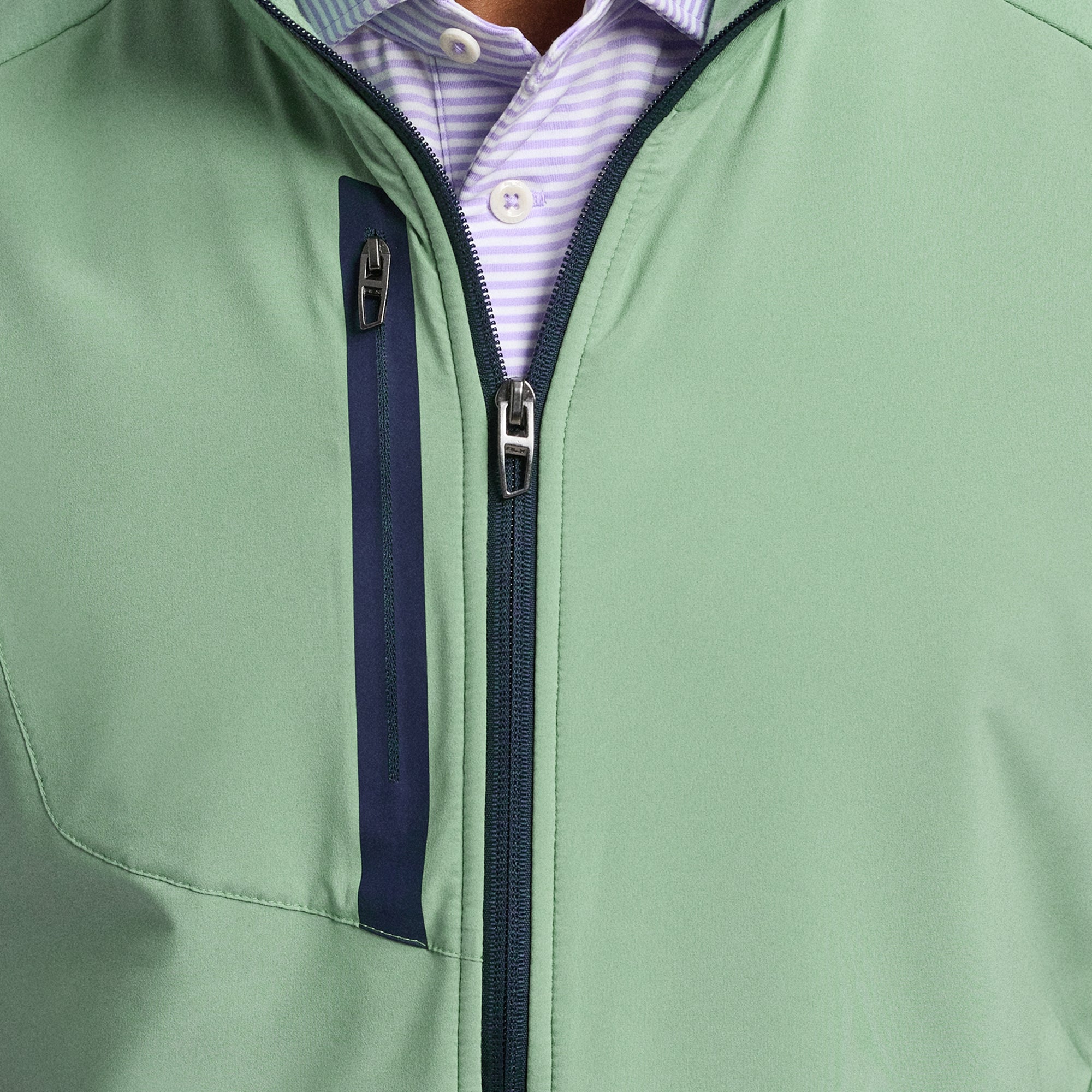 RLX Ralph Lauren Stretch Full Zip Vest - Faded Mint 006