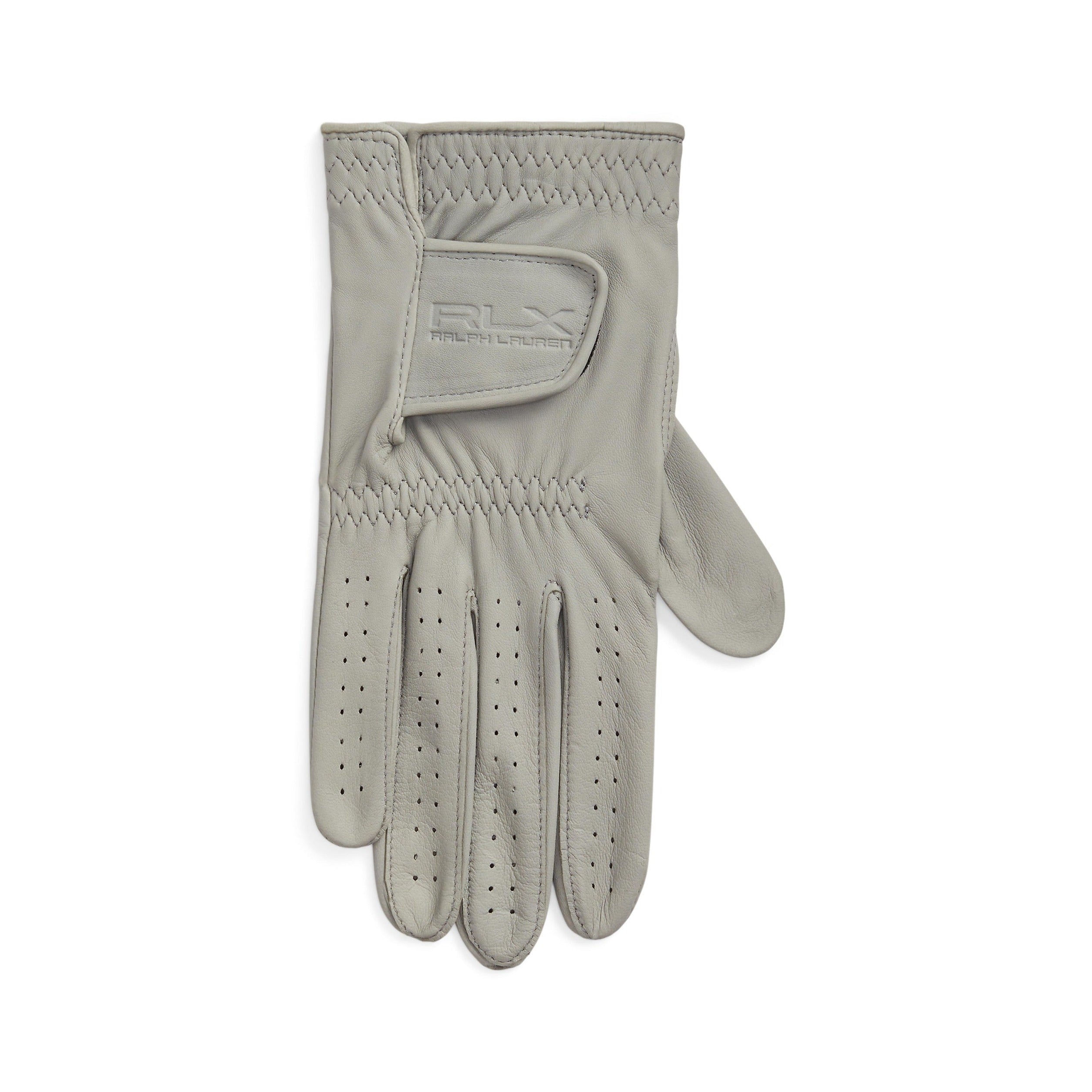 RLX Ralph Lauren Leather Golf Glove MRH 453940861 Peak Grey 004 Function18