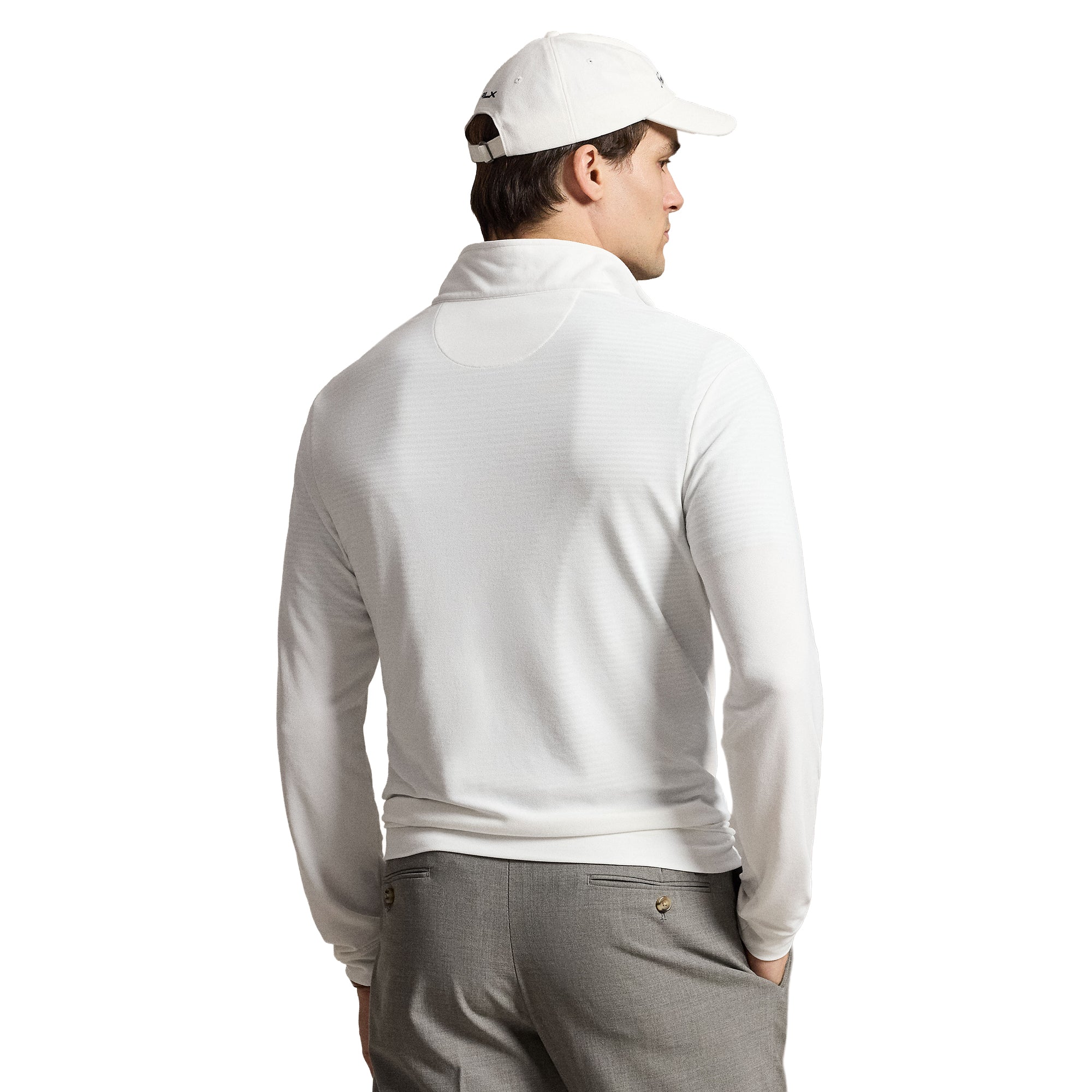 RLX Ralph Lauren Mesh 1/4 Zip - Ceramic White 006 - 785B21537-006