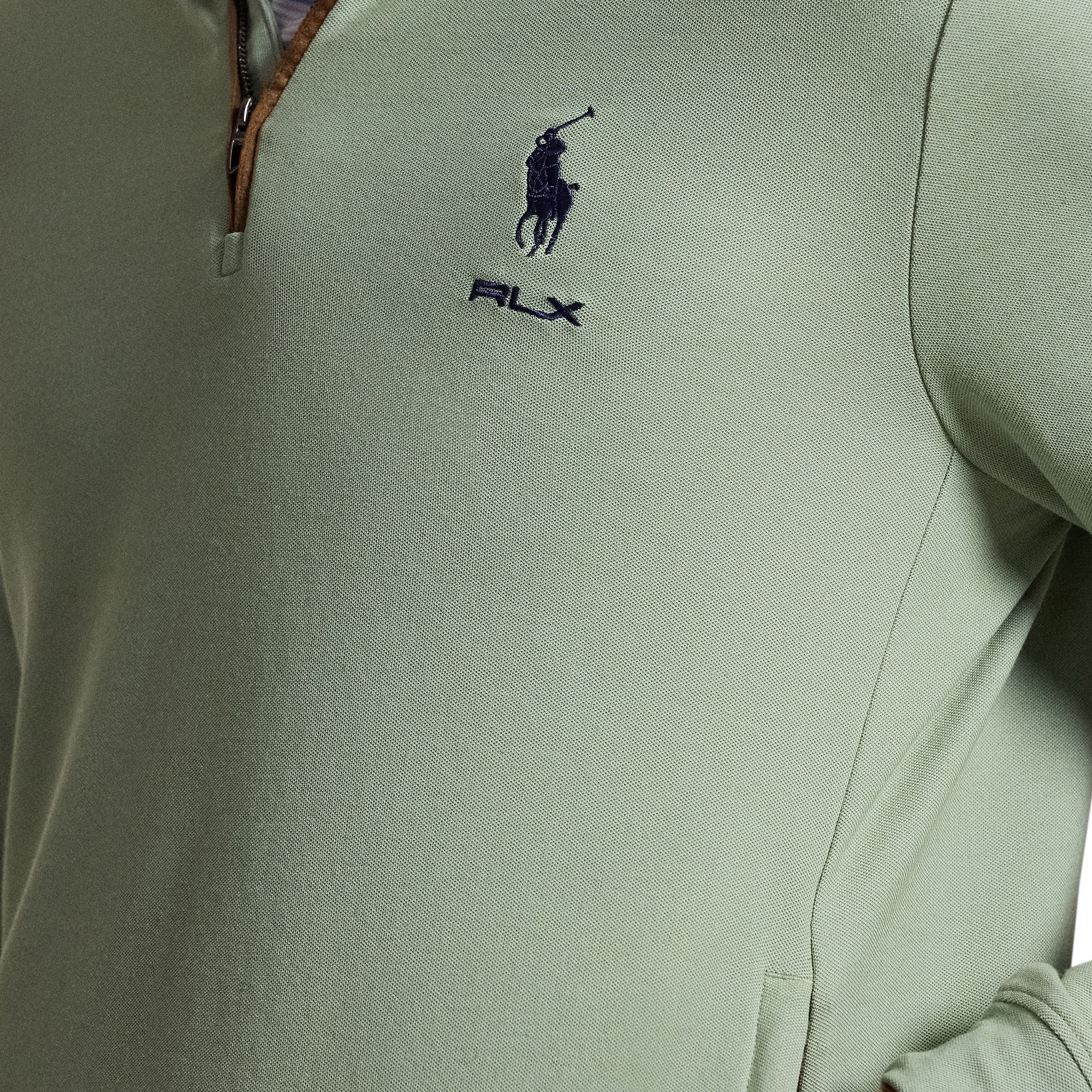 RLX Ralph Lauren Mesh 1/4 Zip - Light Green 007 - 785B21537-007