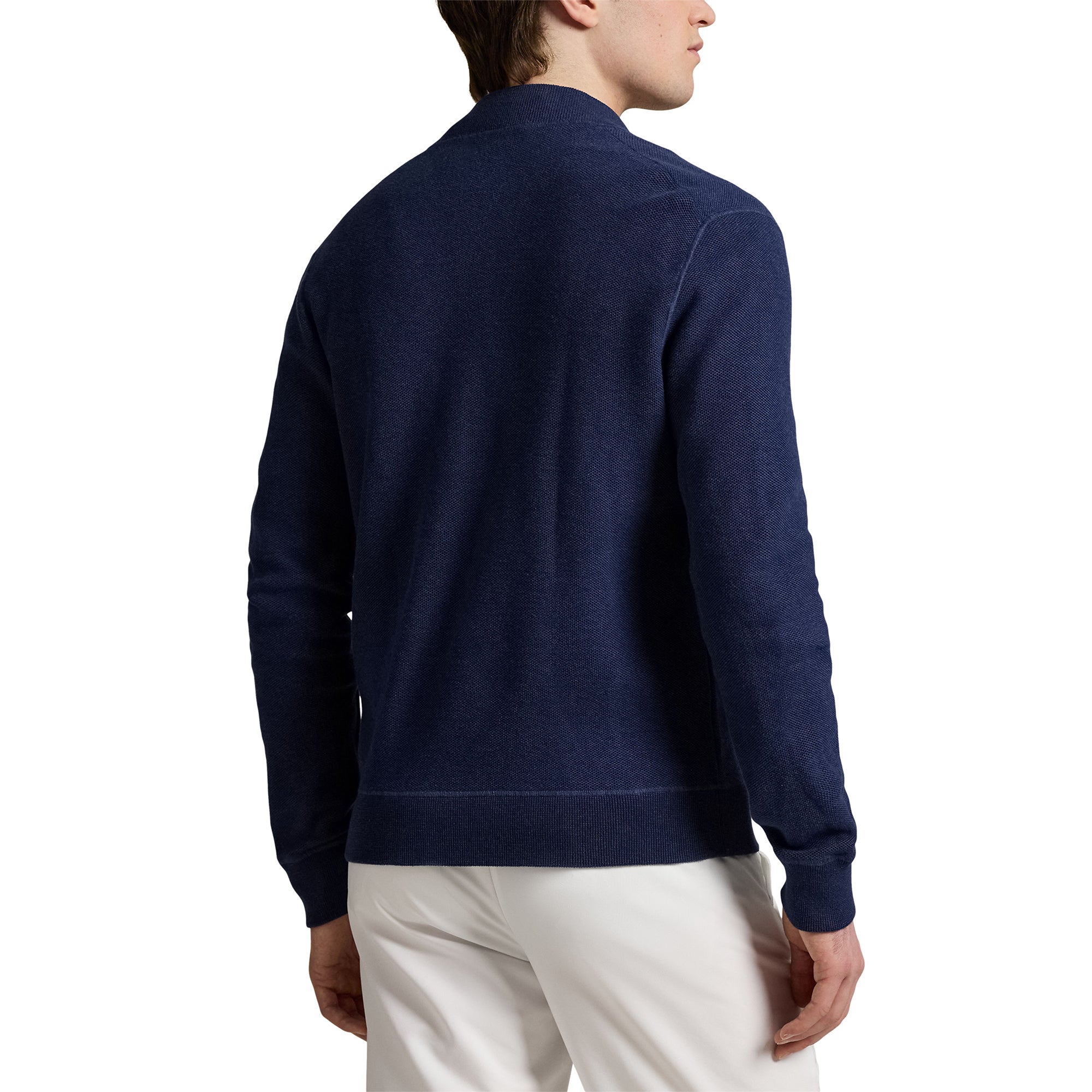 RLX Ralph Lauren Mesh Knit Full Zip Sweater - Refined Navy 001
