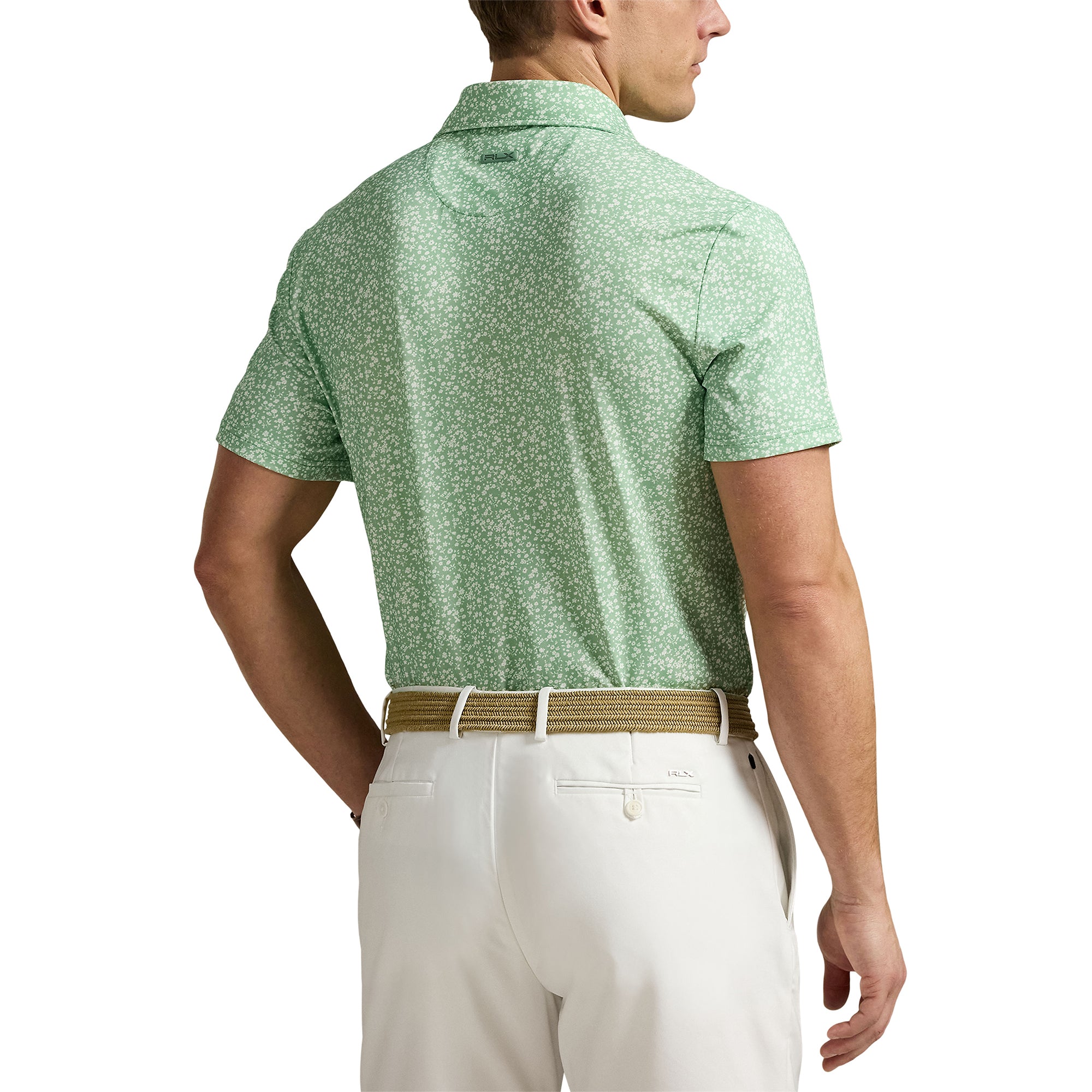 RLX Ralph Lauren Micro Toss Floral Polo Shirt - Faded Mint