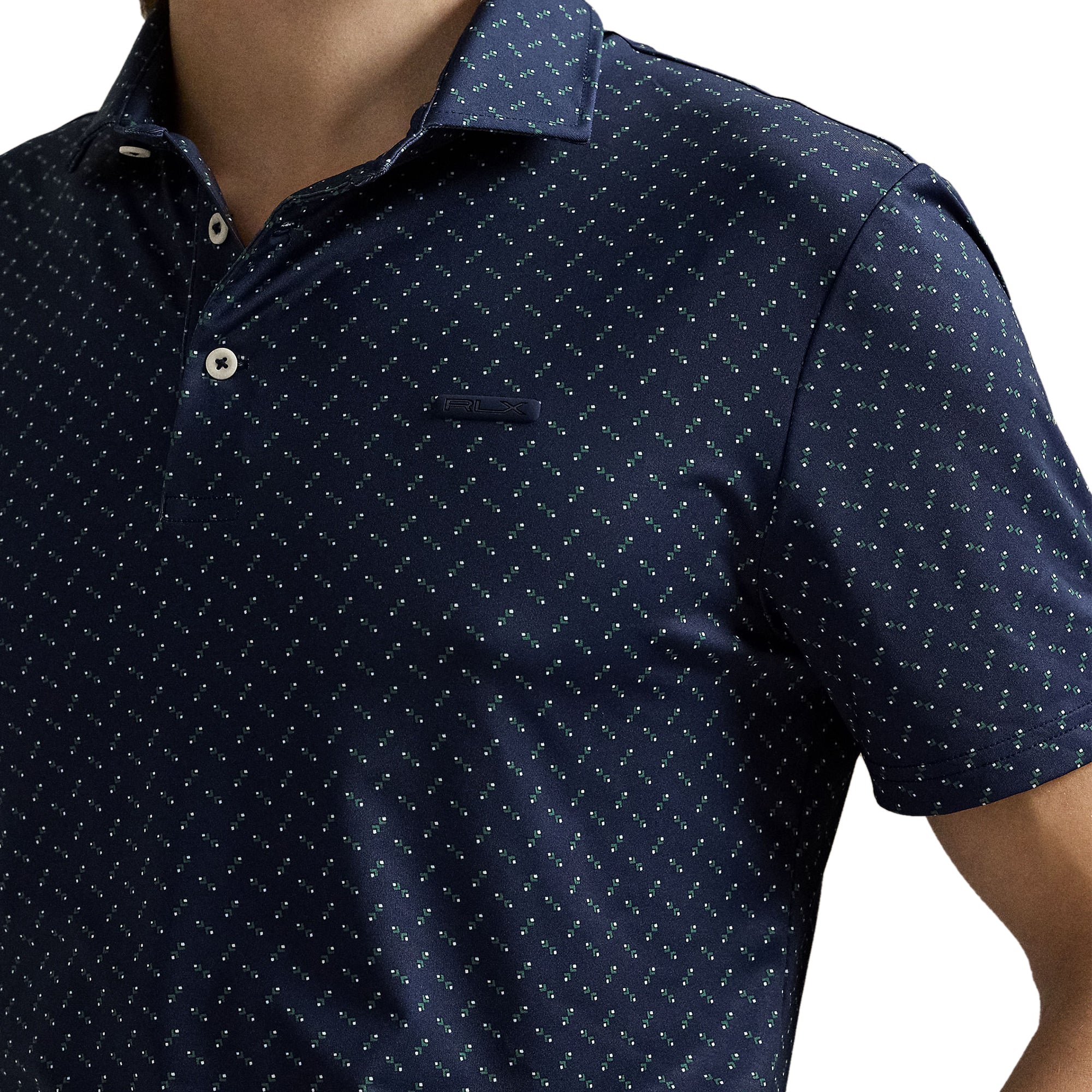RLX Ralph Lauren Multi Deco Toss Polo Shirt Refined Navy 001