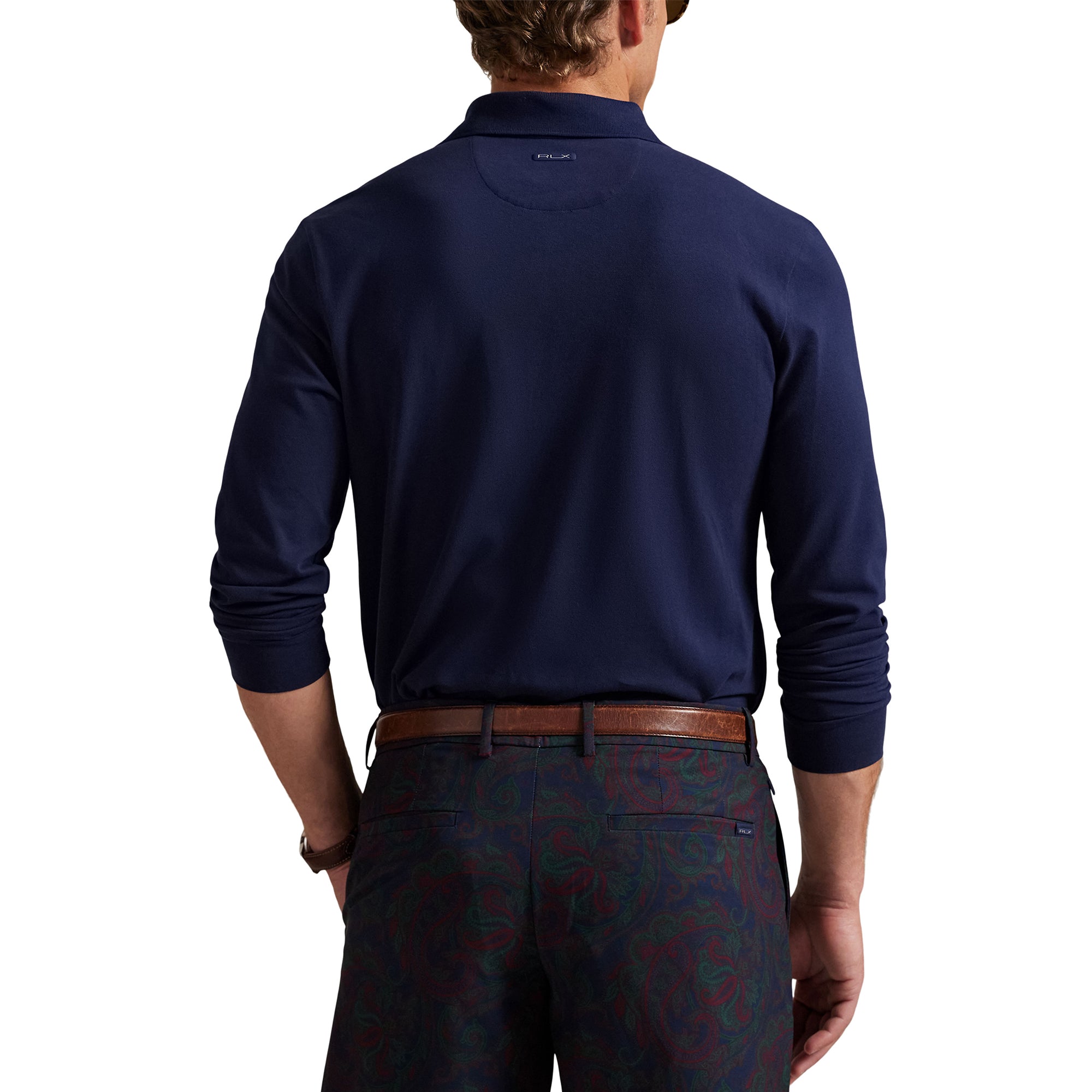 RLX Ralph Lauren Performance LS Polo Shirt - Navy 002 - 785A87149