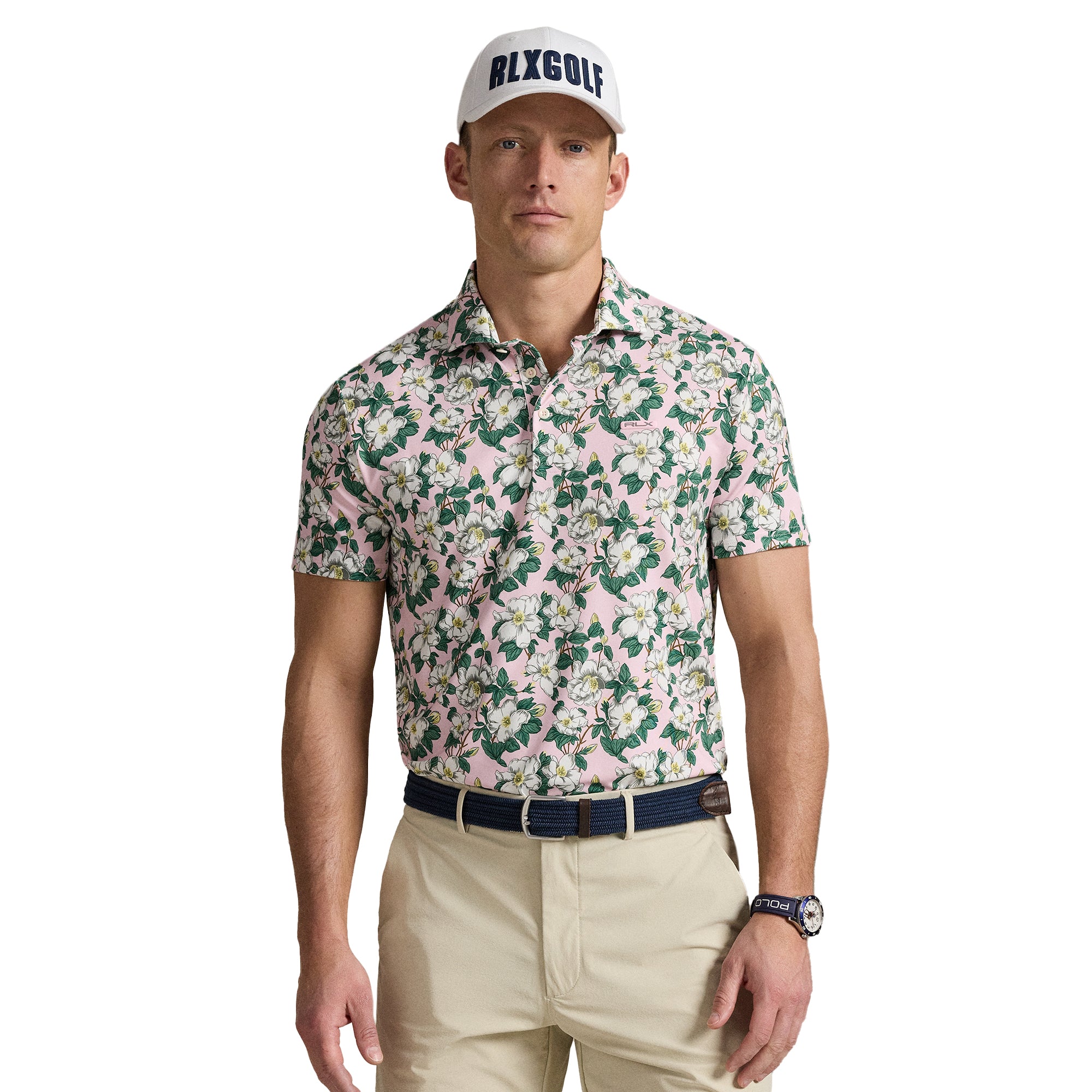 RLX RALPH LAUREN MAUNA LANI フラワープリントポロM RLX Ralph Lauren Georgia Rose Polo Shirt - Garden Pink 001
