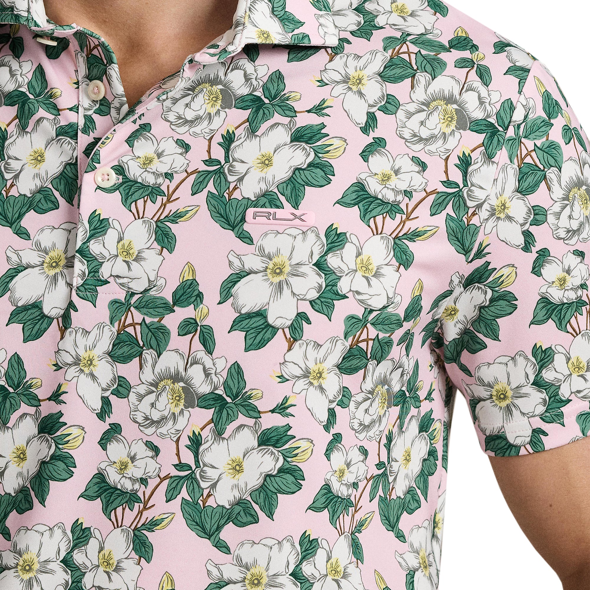 RLX Ralph Lauren Georgia Rose Polo Shirt - Garden Pink 001