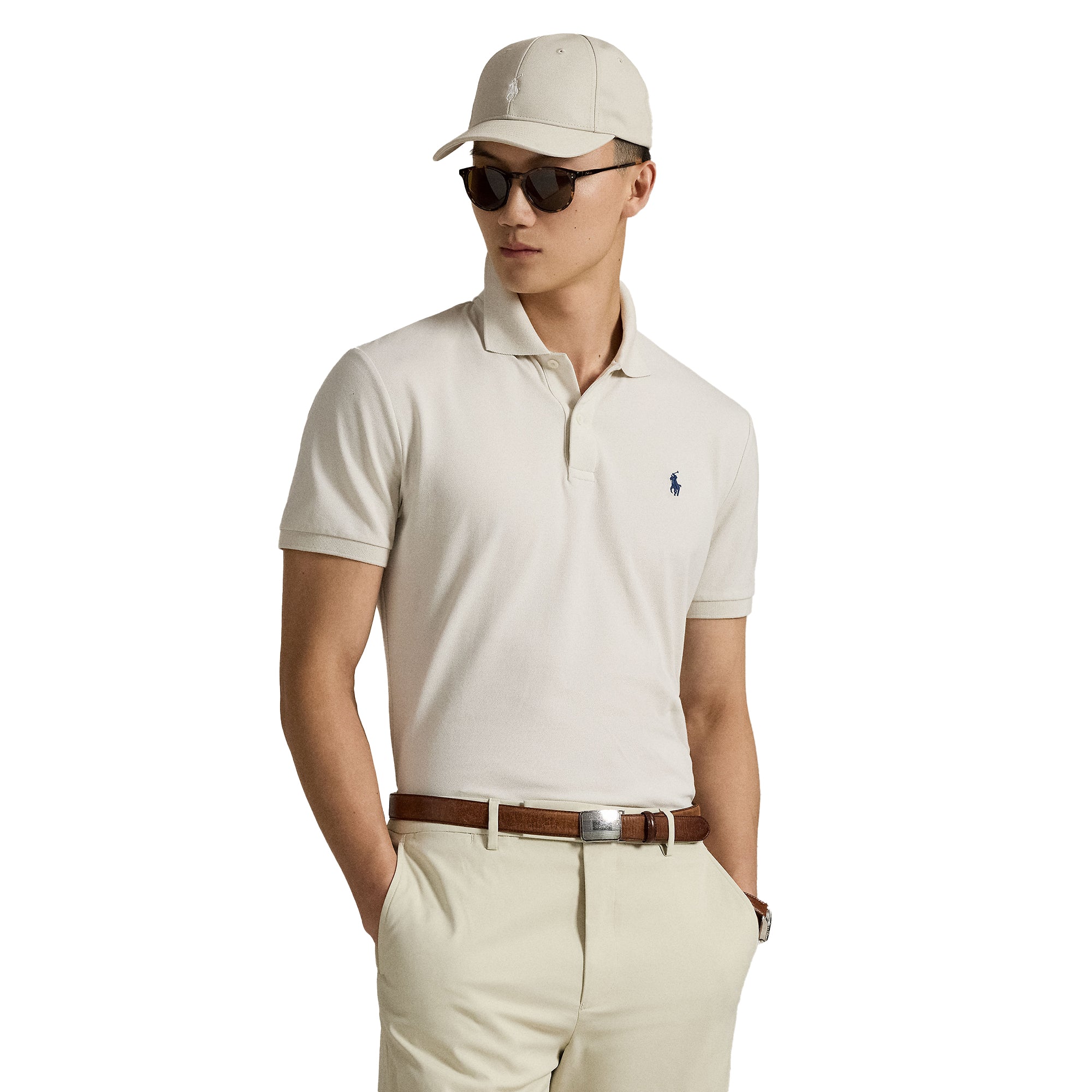 RLX Ralph Lauren Performance Polo Shirt Stone Pebble 005