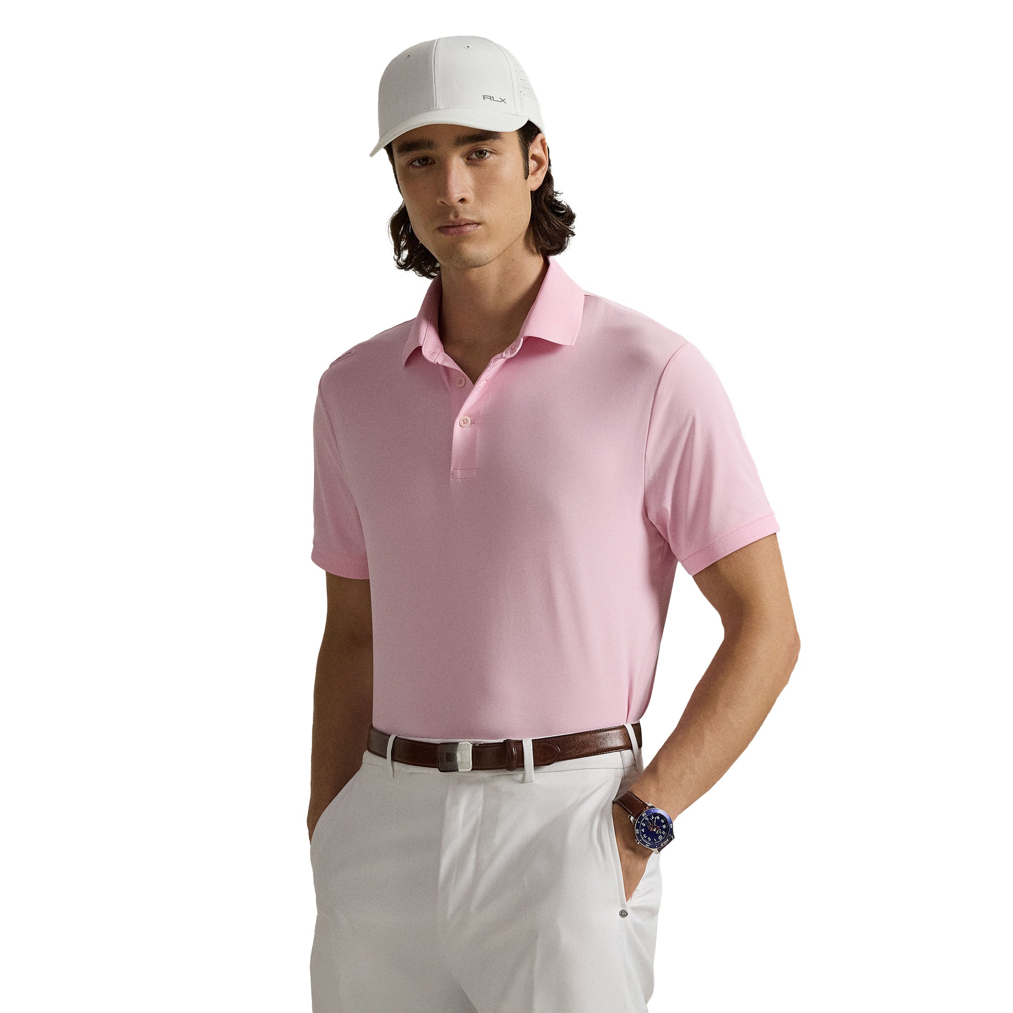 RLX Ralph Lauren Performance Polo Shirt - Carmel Pink 011