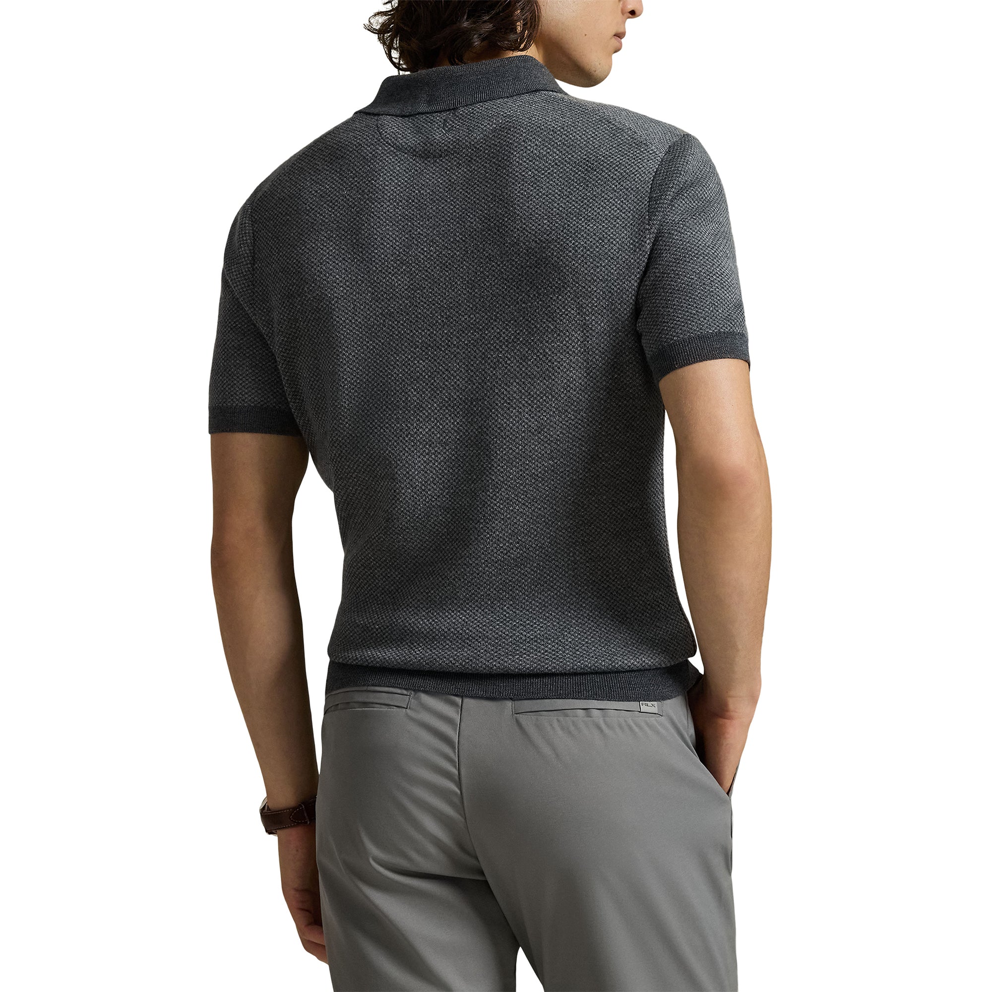 RLX Ralph Lauren Performance Polo Sweater - Grey Combo 002