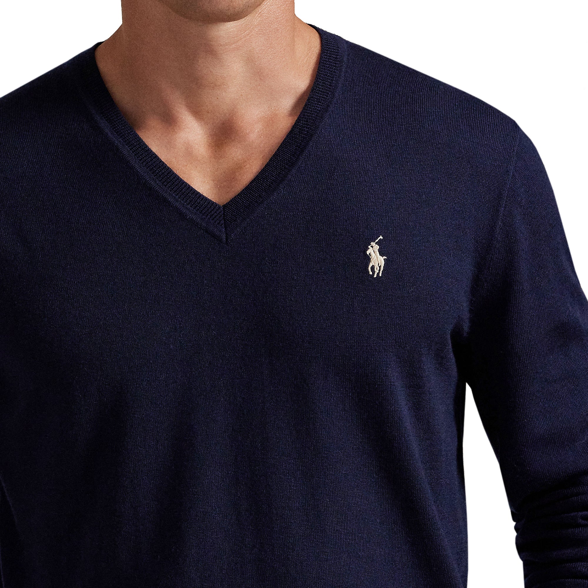 RLX Ralph Lauren Performance V Neck Sweater - Refined Navy 002 