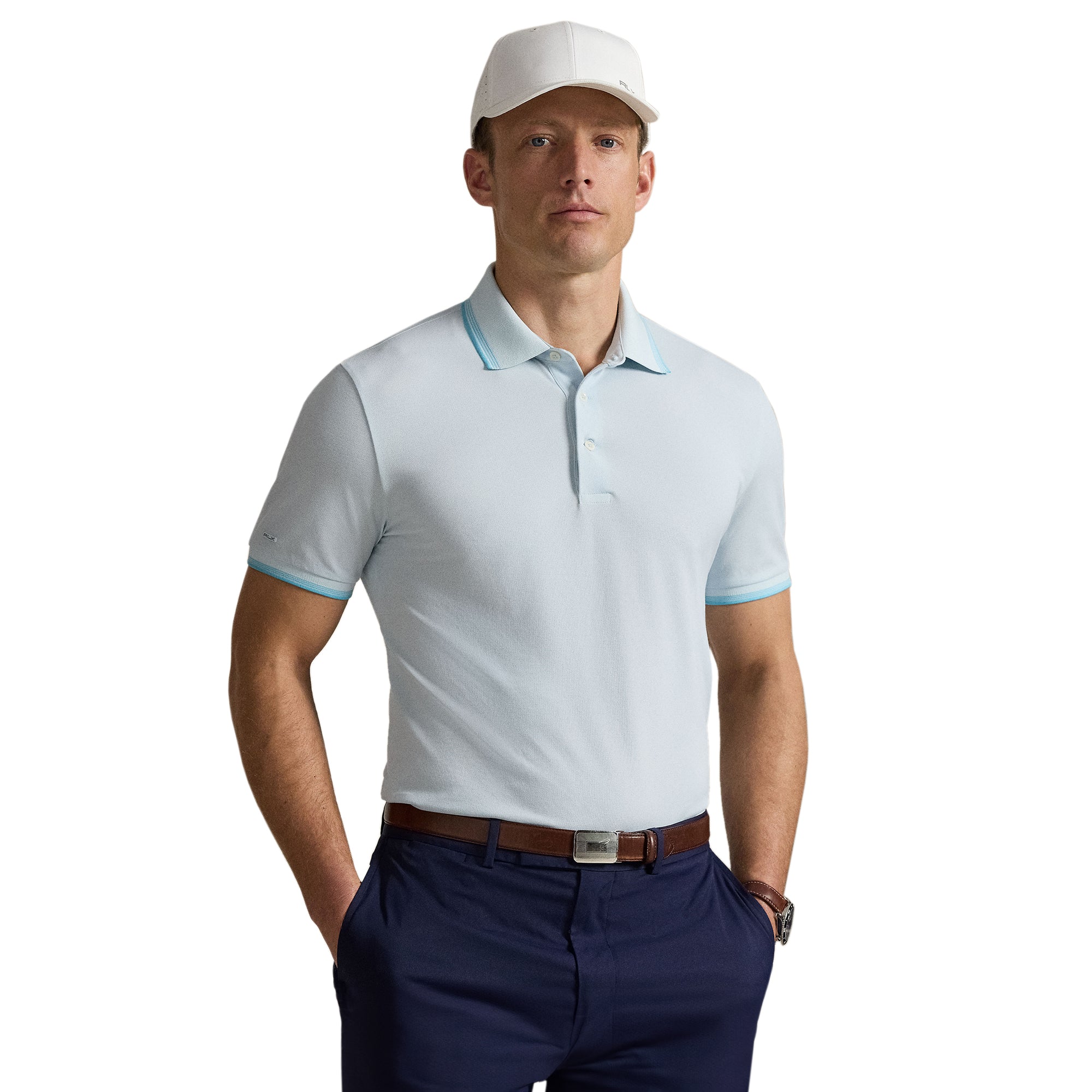 トップス 90s polo by ralph lauren swag flexwitme RLX Ralph Lauren Pique Tipped Polo Shirt - Summer Aqua 003