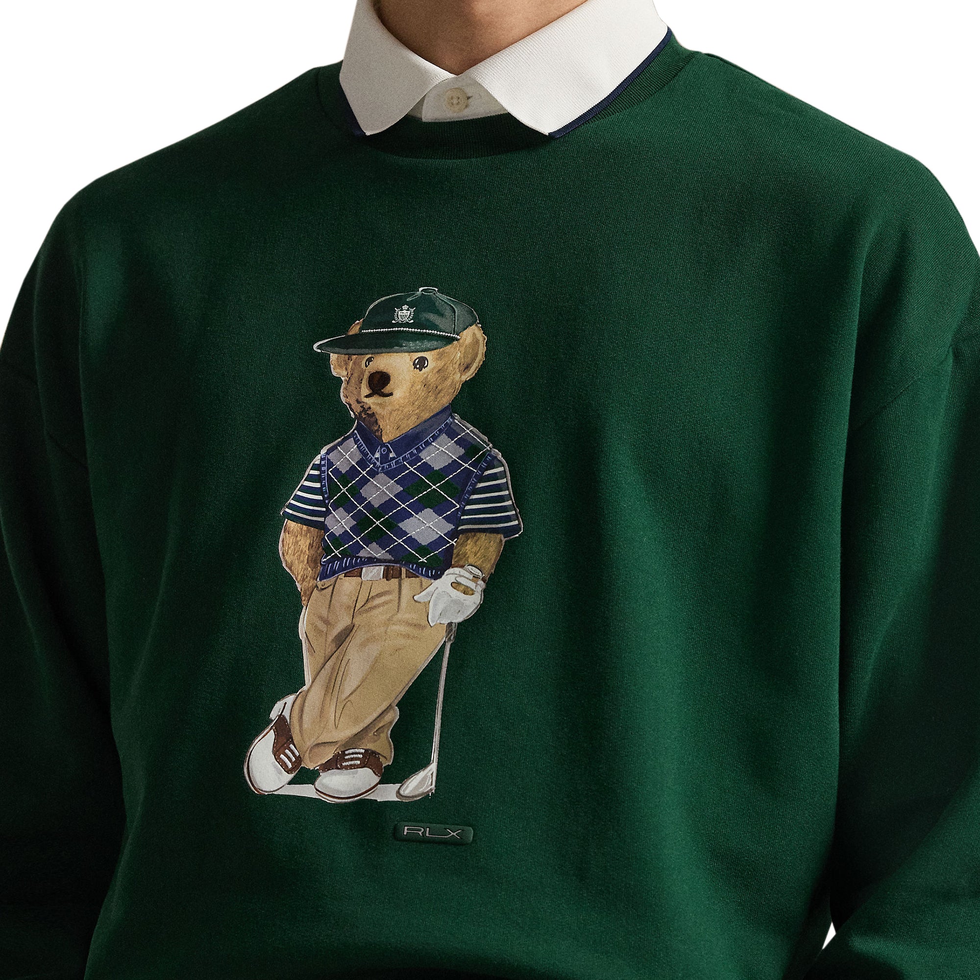 RLX Ralph Lauren Polo Bear Relaxed Sweater - Moss Agate 002