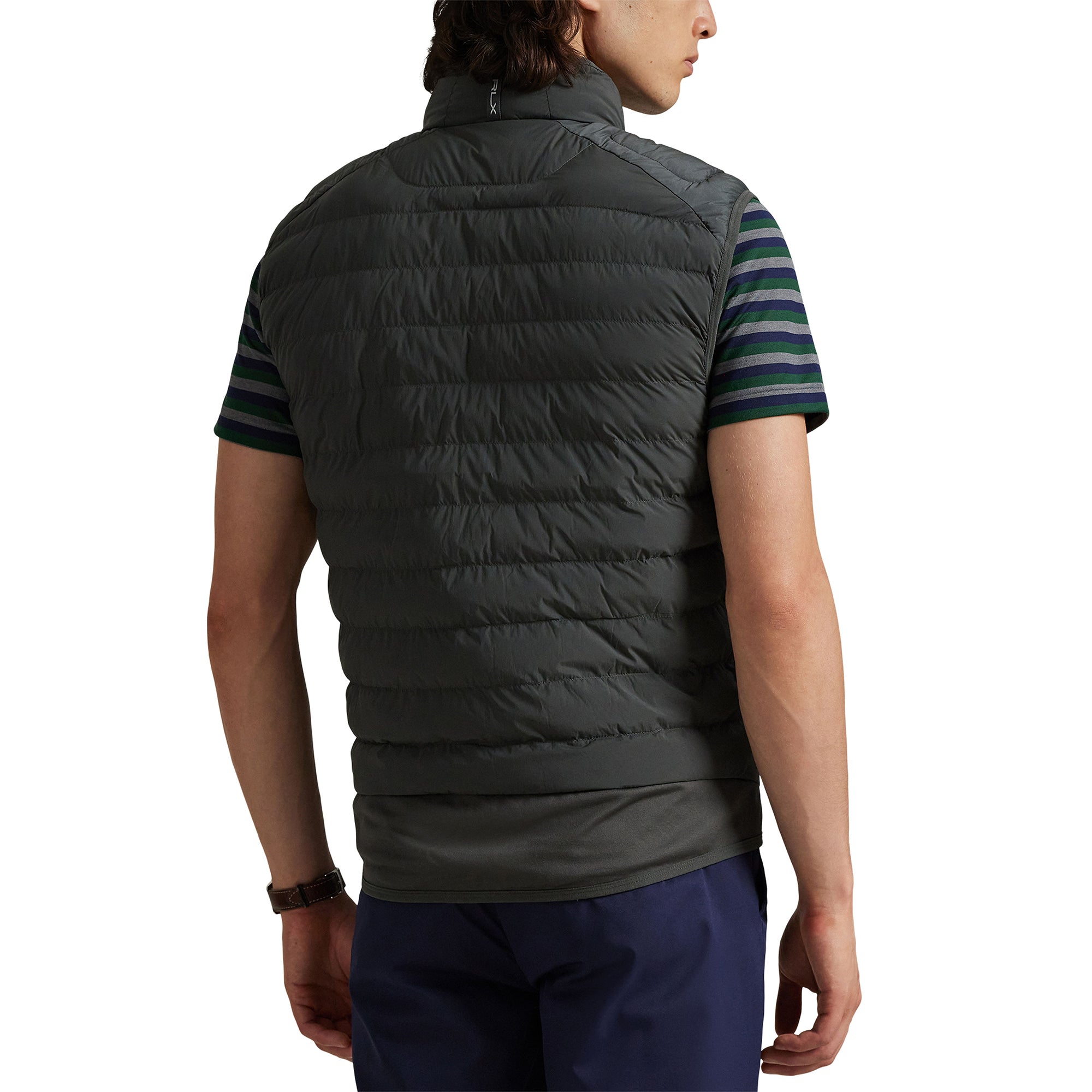 RLX Ralph Lauren Quilted Full Zip Vest - Charcoal Grey 003
