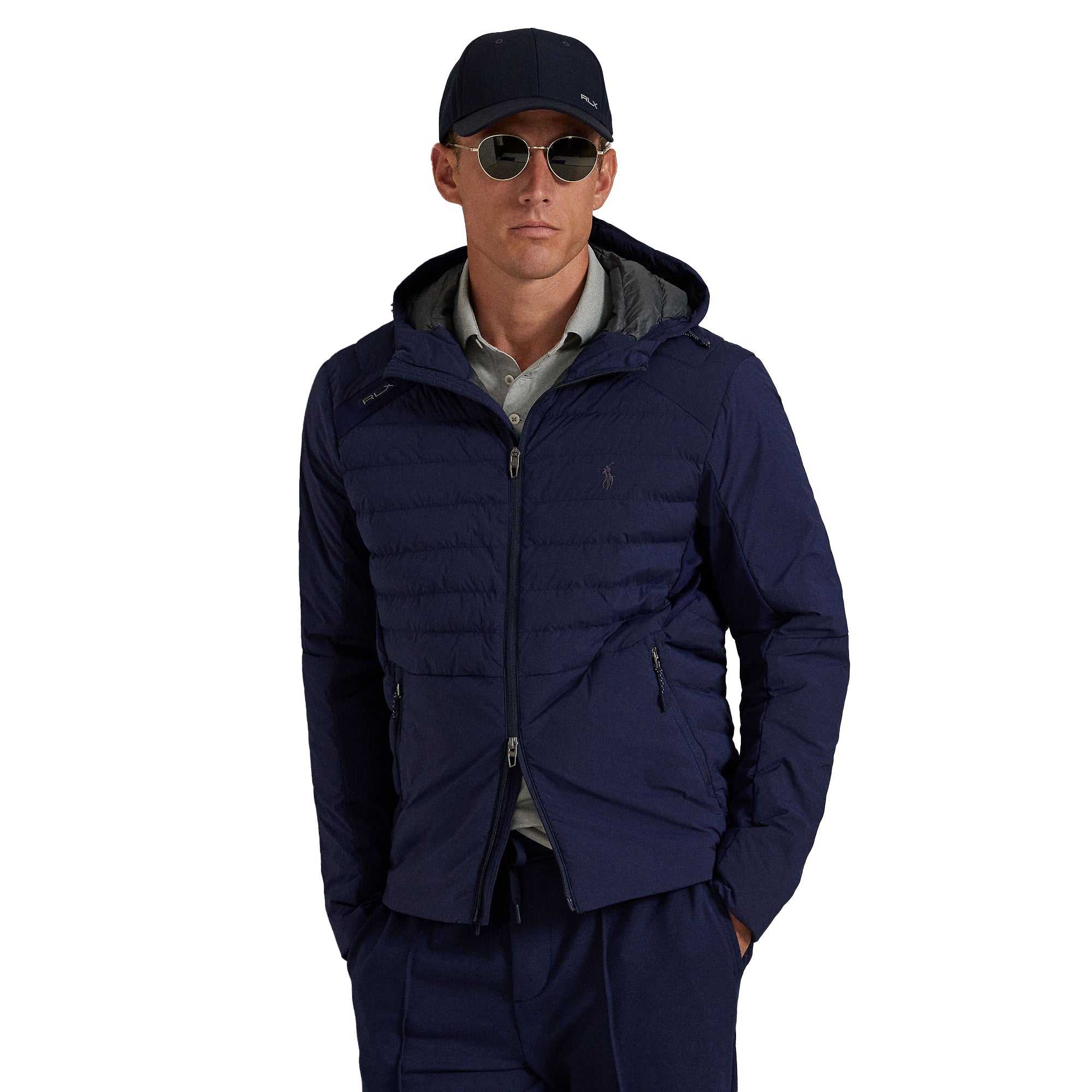 RLX Ralph Lauren Quilted Hooded Jacket - Refined Navy 001 
