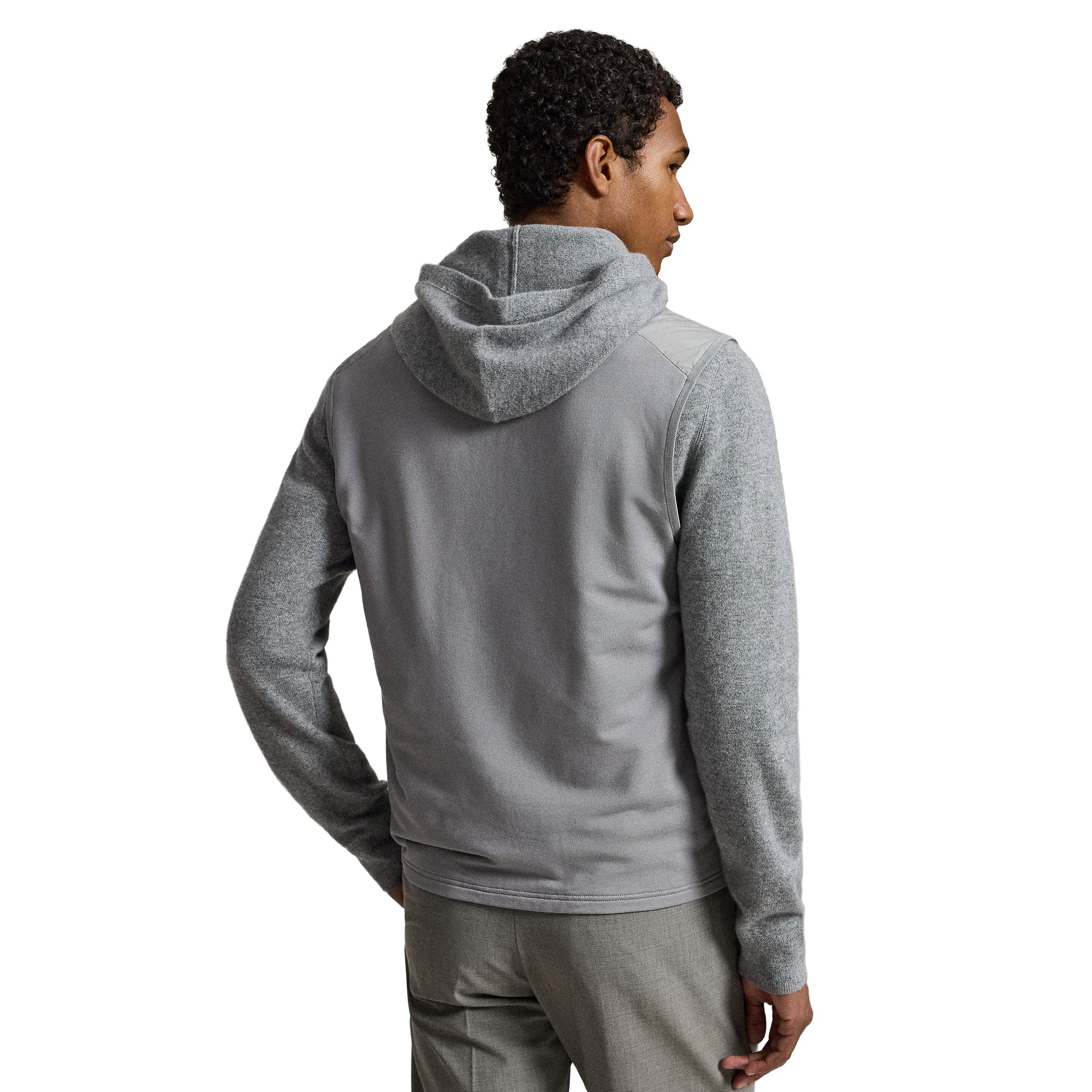 RLX Ralph Lauren Quilted Hybrid Full Zip Golf Vest - Peak Grey 005
