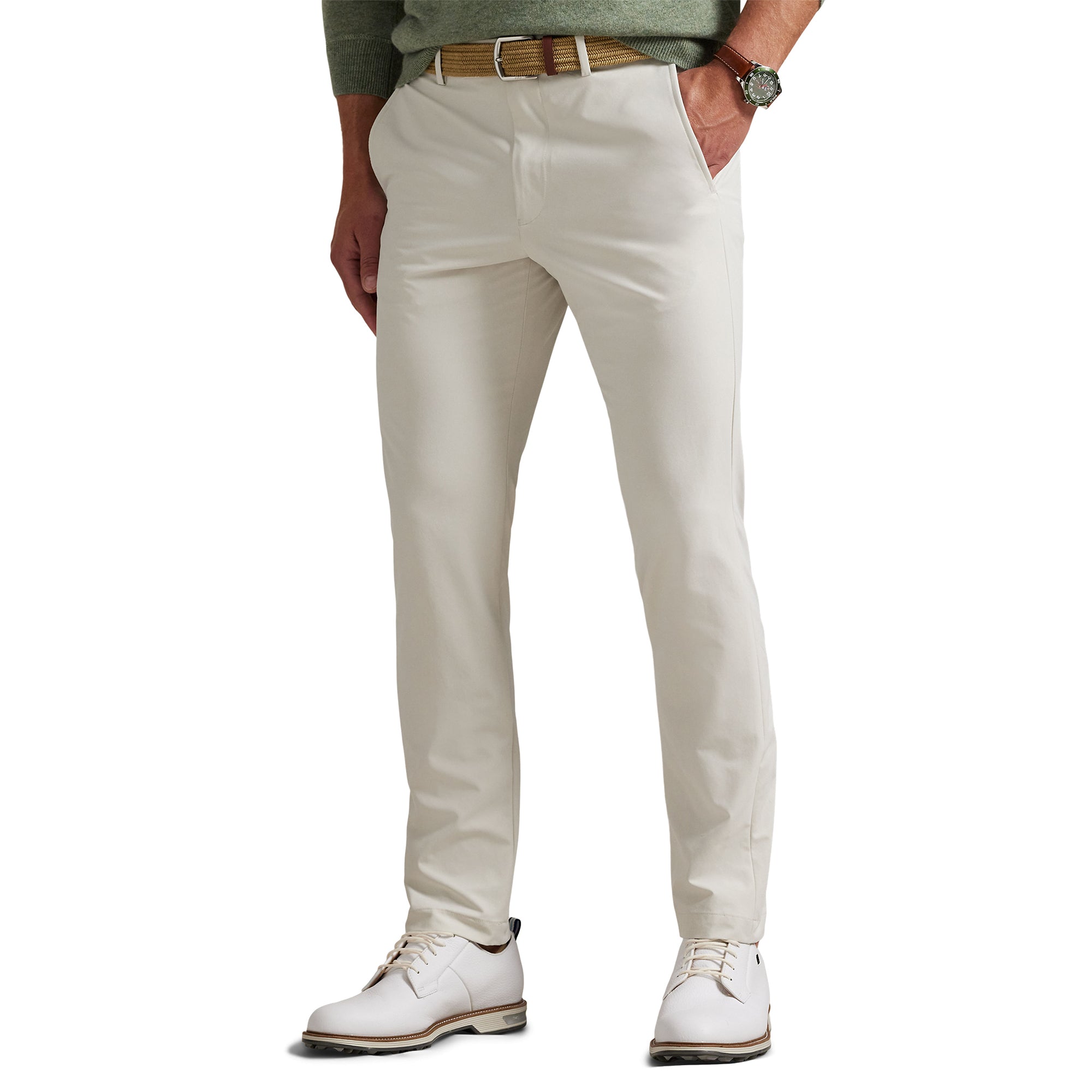 RLX Ralph Lauren Slim Fit Performance Trousers Stone Pebble 008