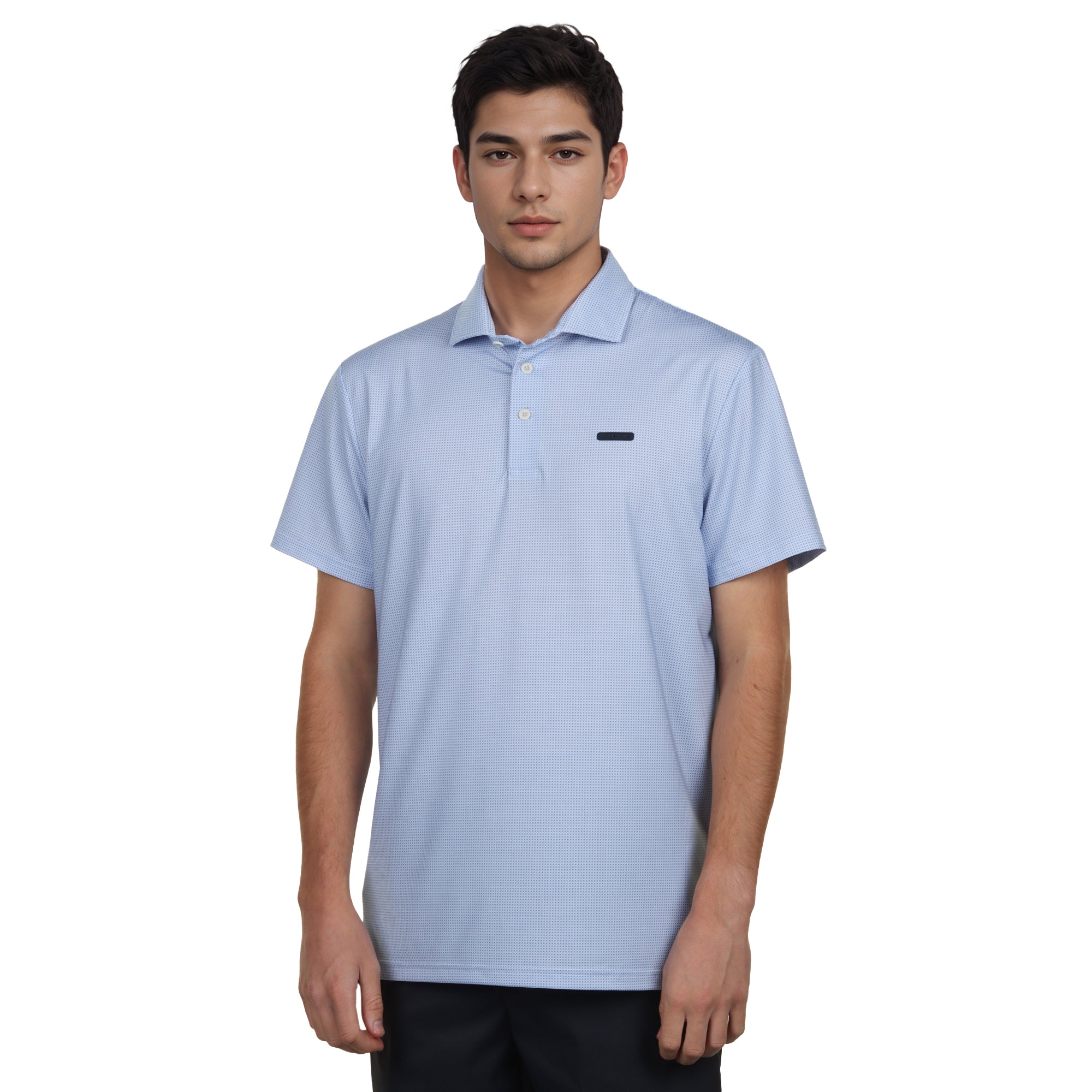 RLX Ralph Lauren Square Dot Polo Shirt - Office Blue/Navy 001