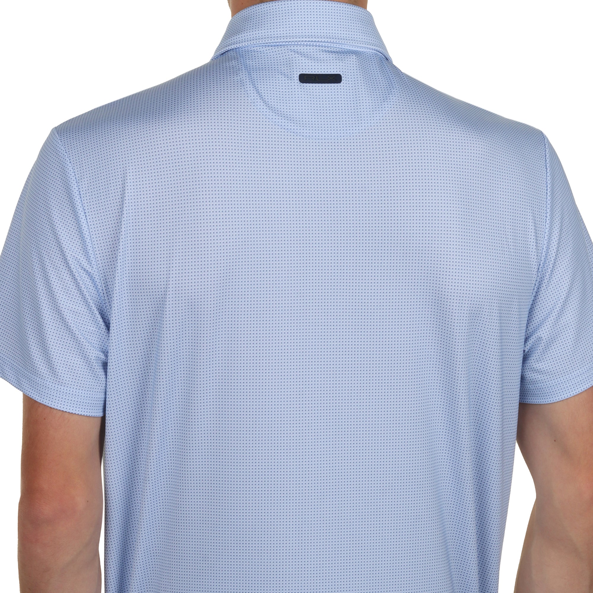 RLX Ralph Lauren Square Dot Golf Polo Shirt - Office Blue/Navy 001