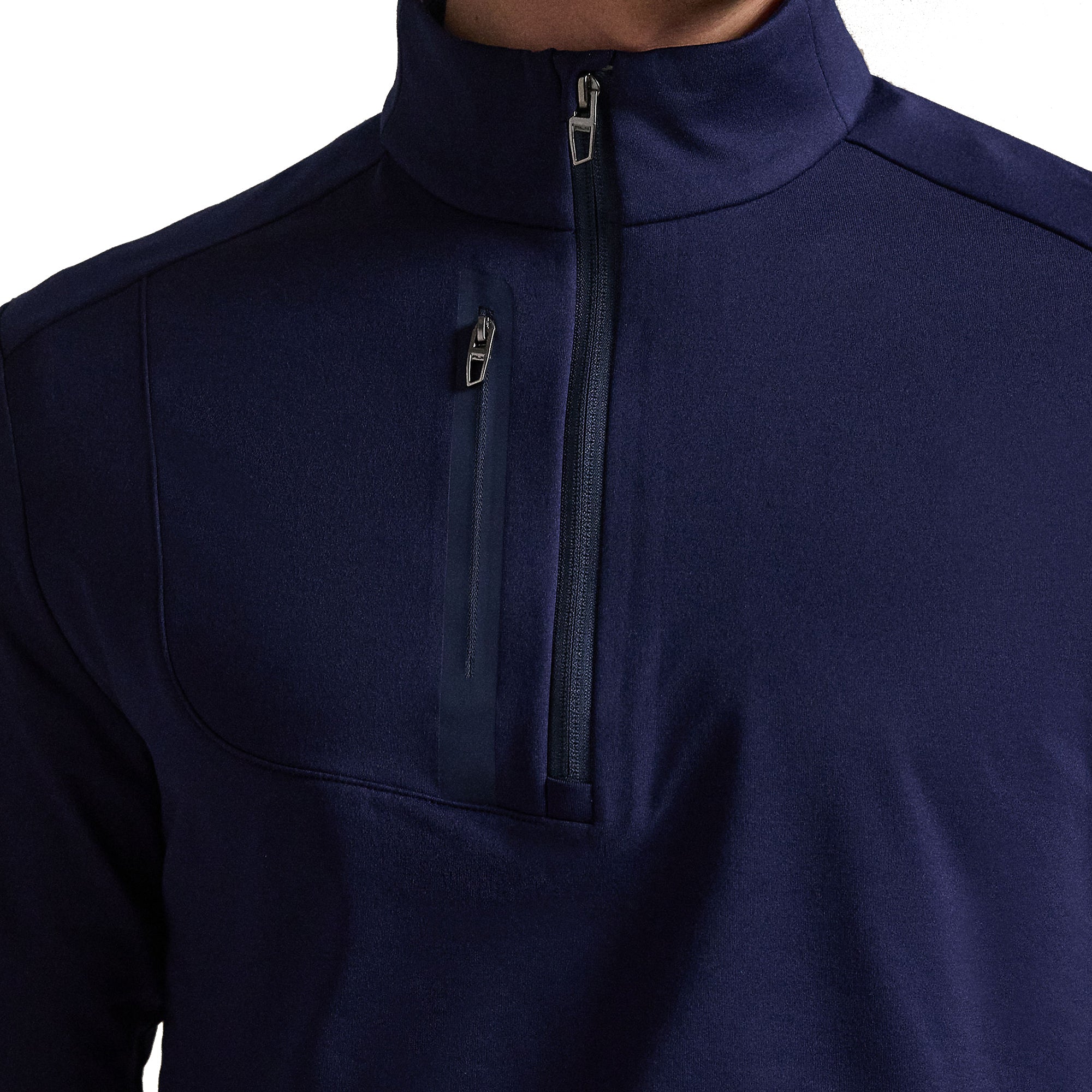 RLX Ralph Lauren Stretch Jersey Half Zip - Refined Navy 002