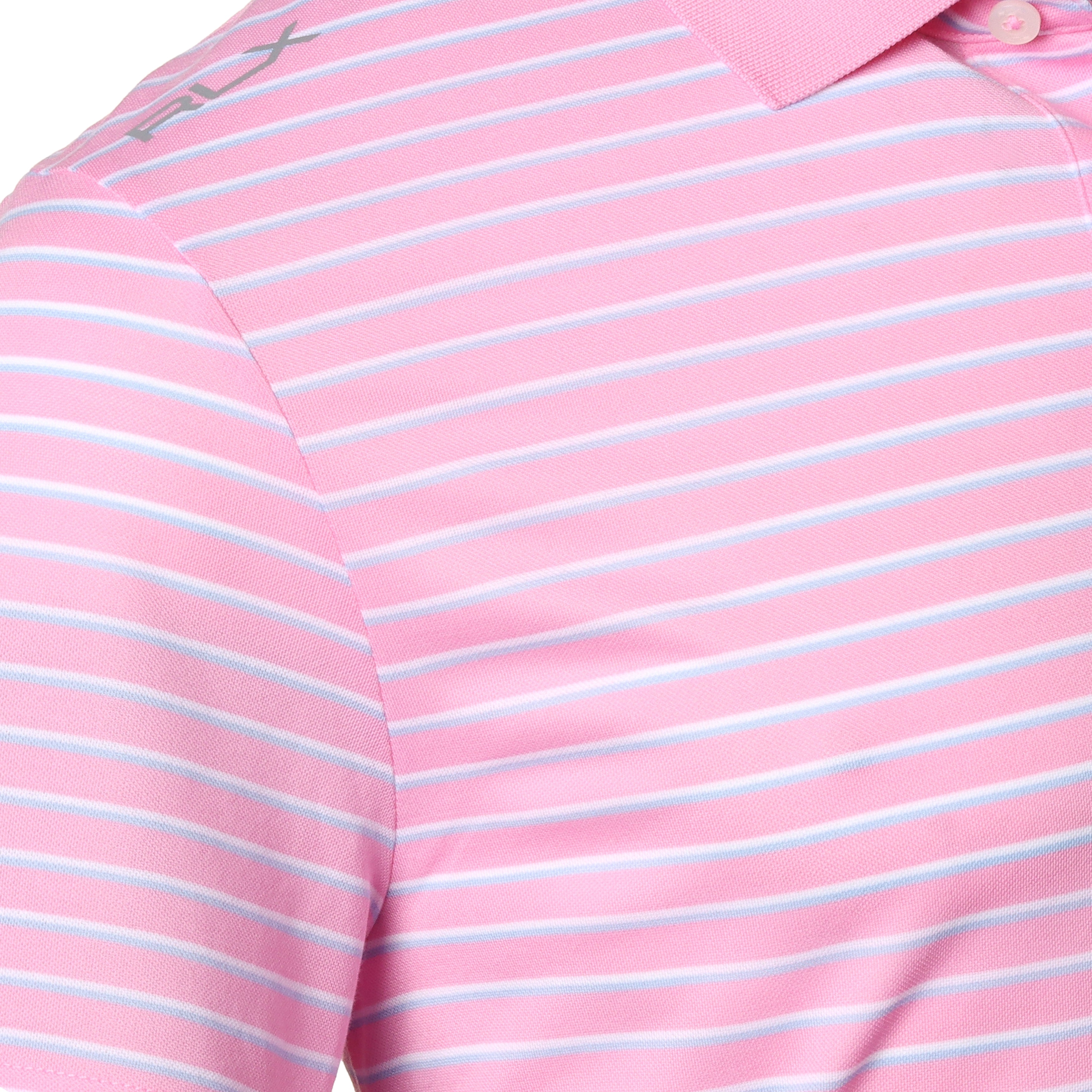 RLX Ralph Lauren Stripe Pique Polo Shirt 785931209 Pink Flamingo Multi rlx-ralph-lauren-stripe-pique-polo-shirt-785931209-pink-flamingo-multi