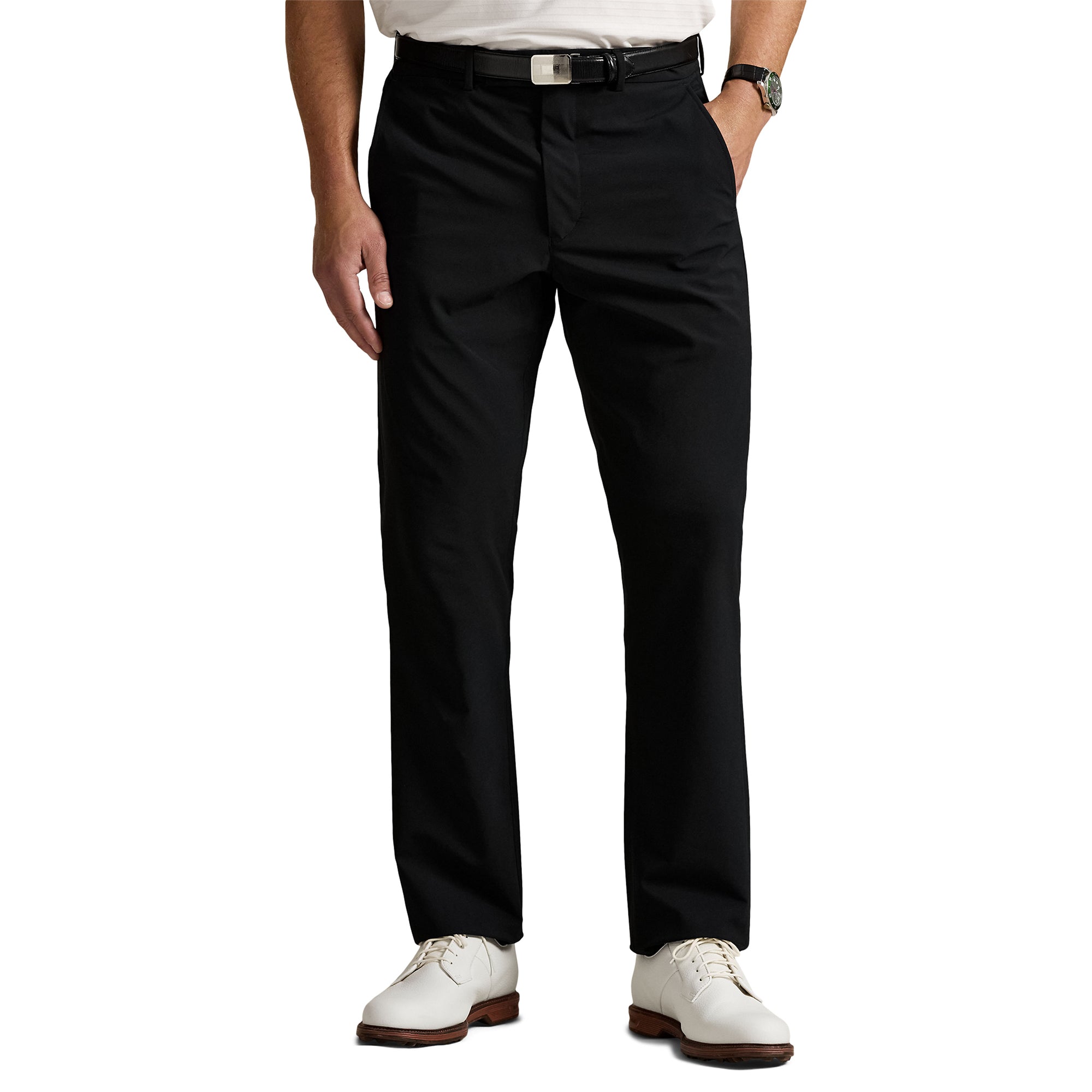 RLX Ralph Lauren ゴルフパンツ スリムフィット Y2K テック黒 RLX Ralph Lauren Tailored Fit Performance Golf Trousers | Function18