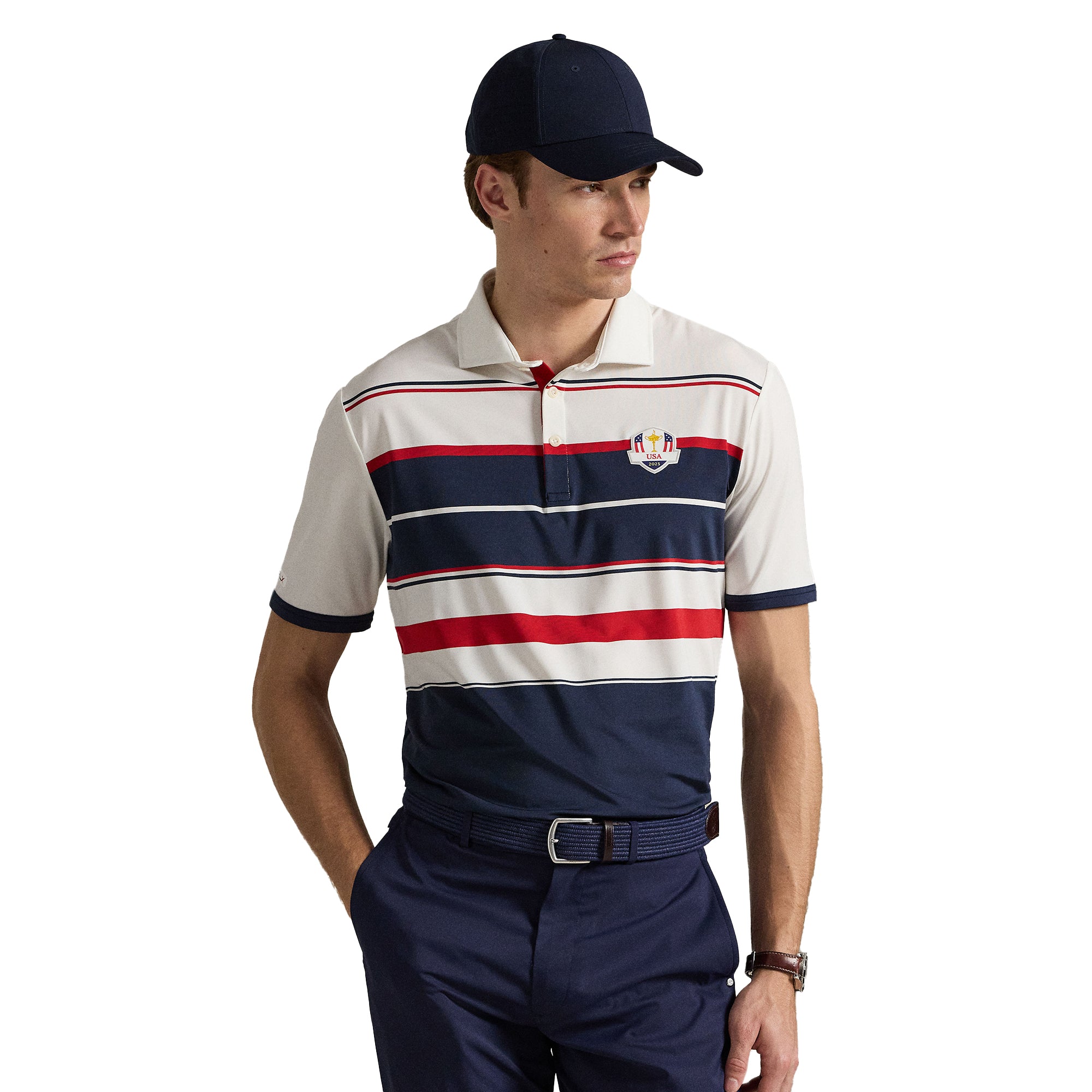 RLX Ralph Lauren US Ryder Cup 25 Block Polo Shirt - White
