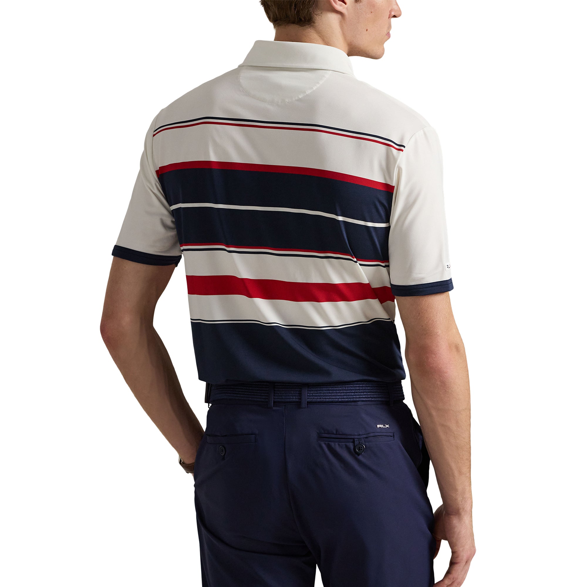 RLX Ralph Lauren US Ryder Cup 25 Block Polo Shirt - White Multi