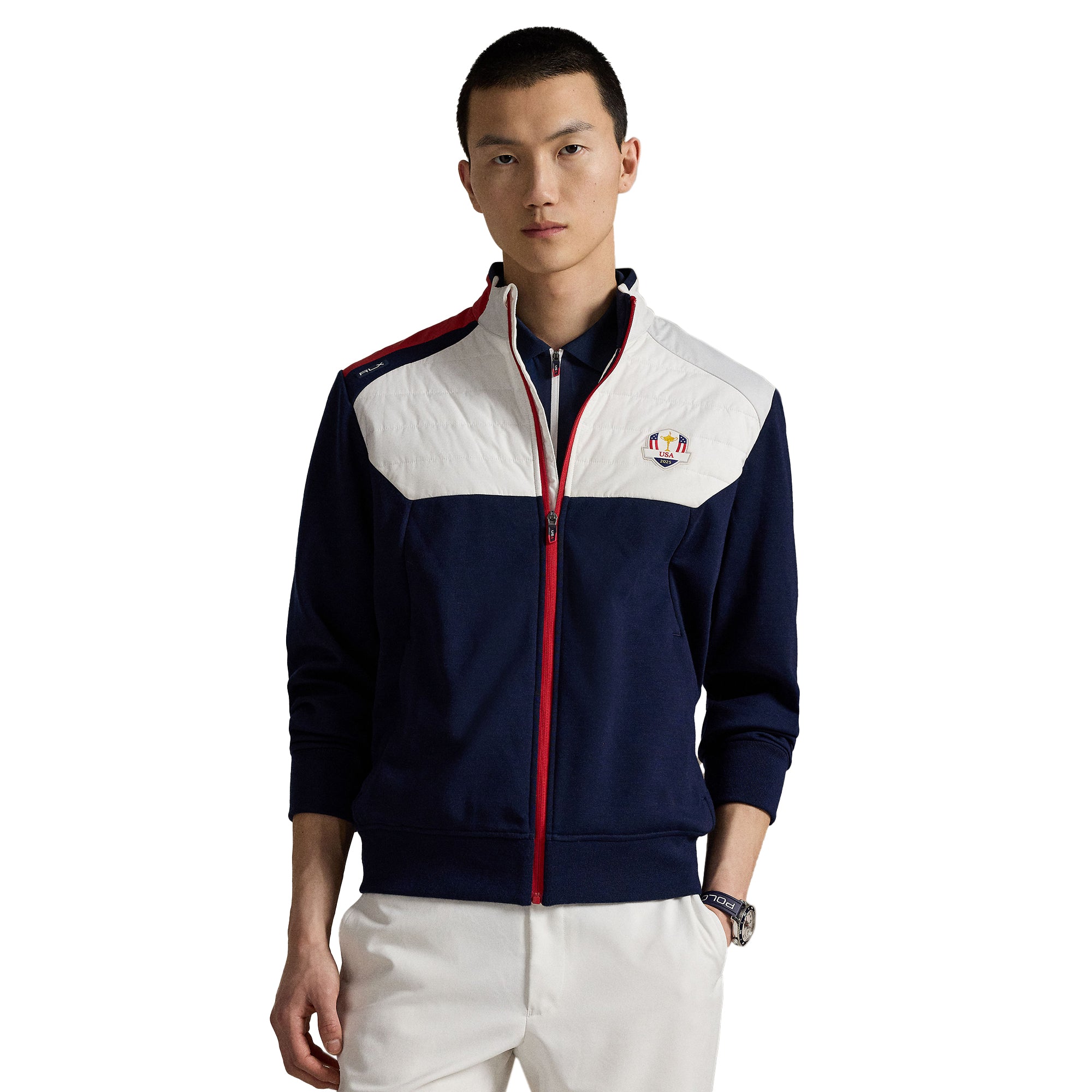 RLX Ralph Lauren US Ryder Cup 25 Hybrid Jacket - White Multi 001