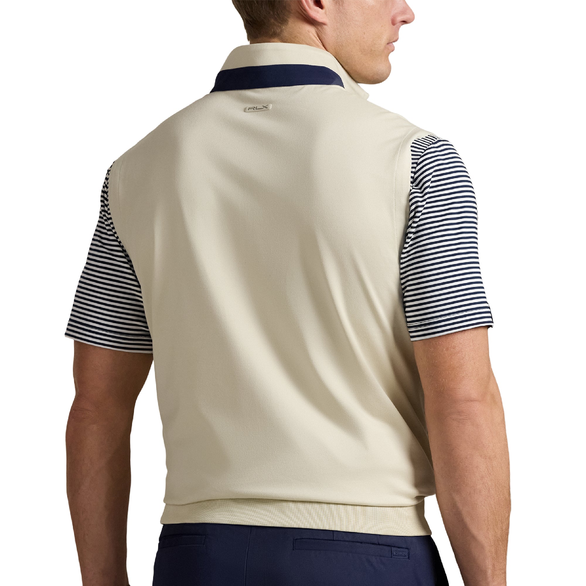 RLX Ralph Lauren Stretch Jersey 1/4 Zip Golf Vest - Basic Sand 004