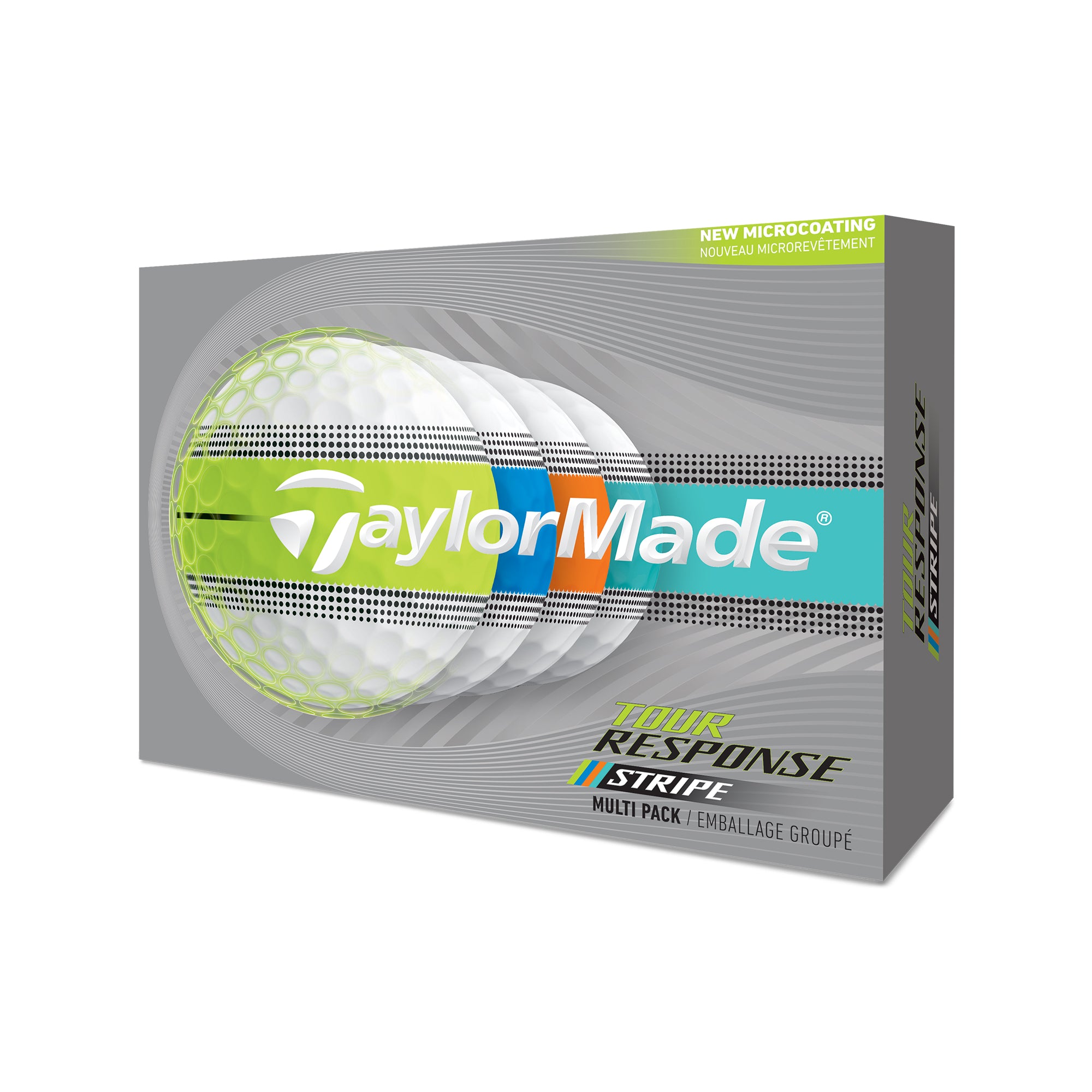 TaylorMade Tour Response Stripe Golf Balls 2026 - Neon Multi